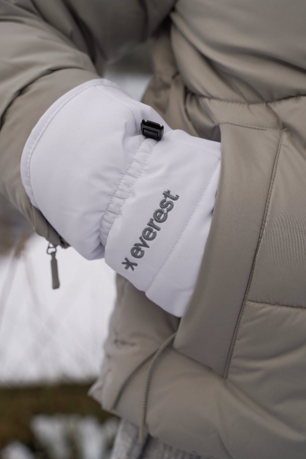 SKI MITTEN WHITE Everest Gloves