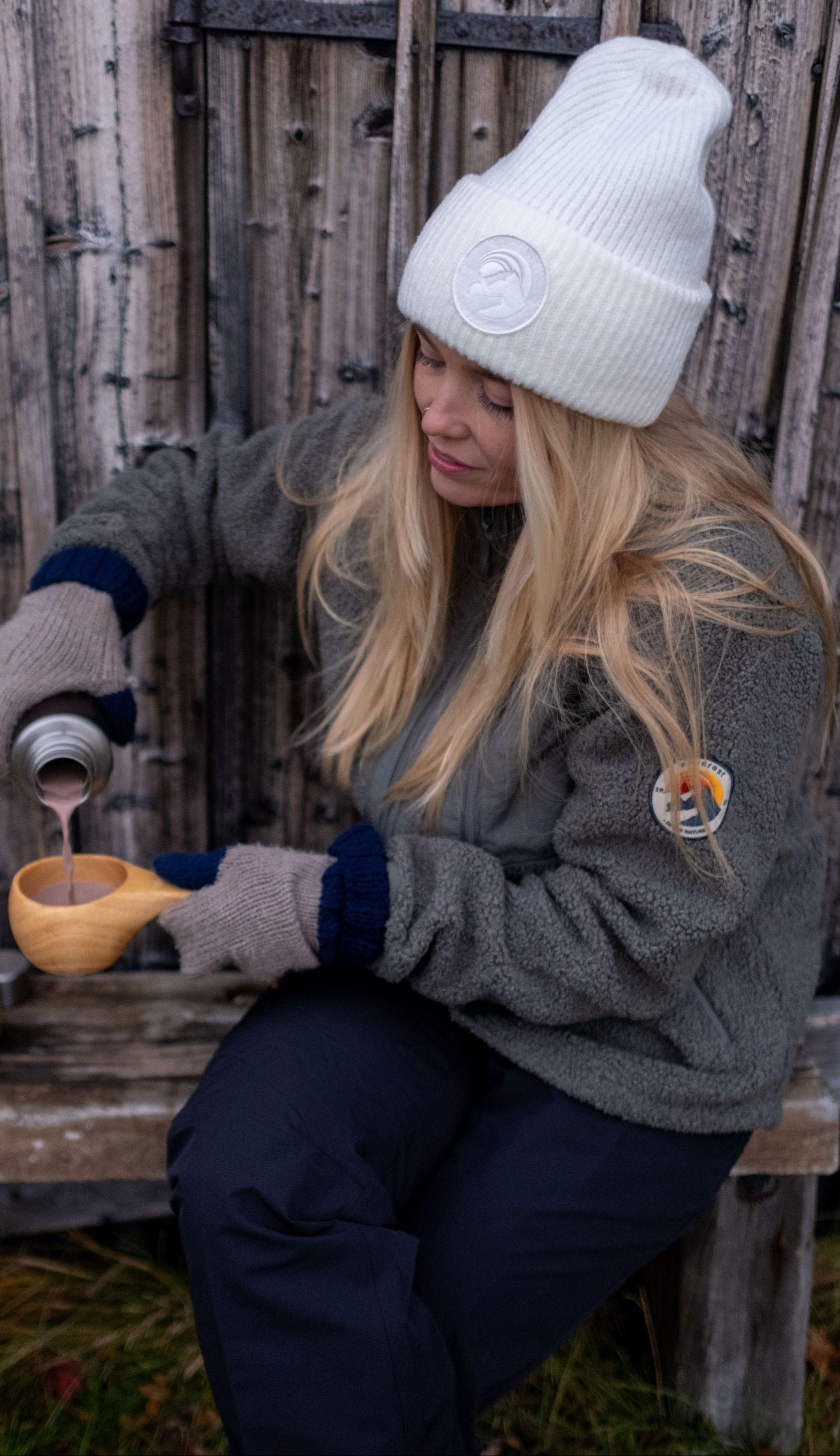 WILA KOSZULA Z POLARU KHAKI SZARY Everest Polar z polaru