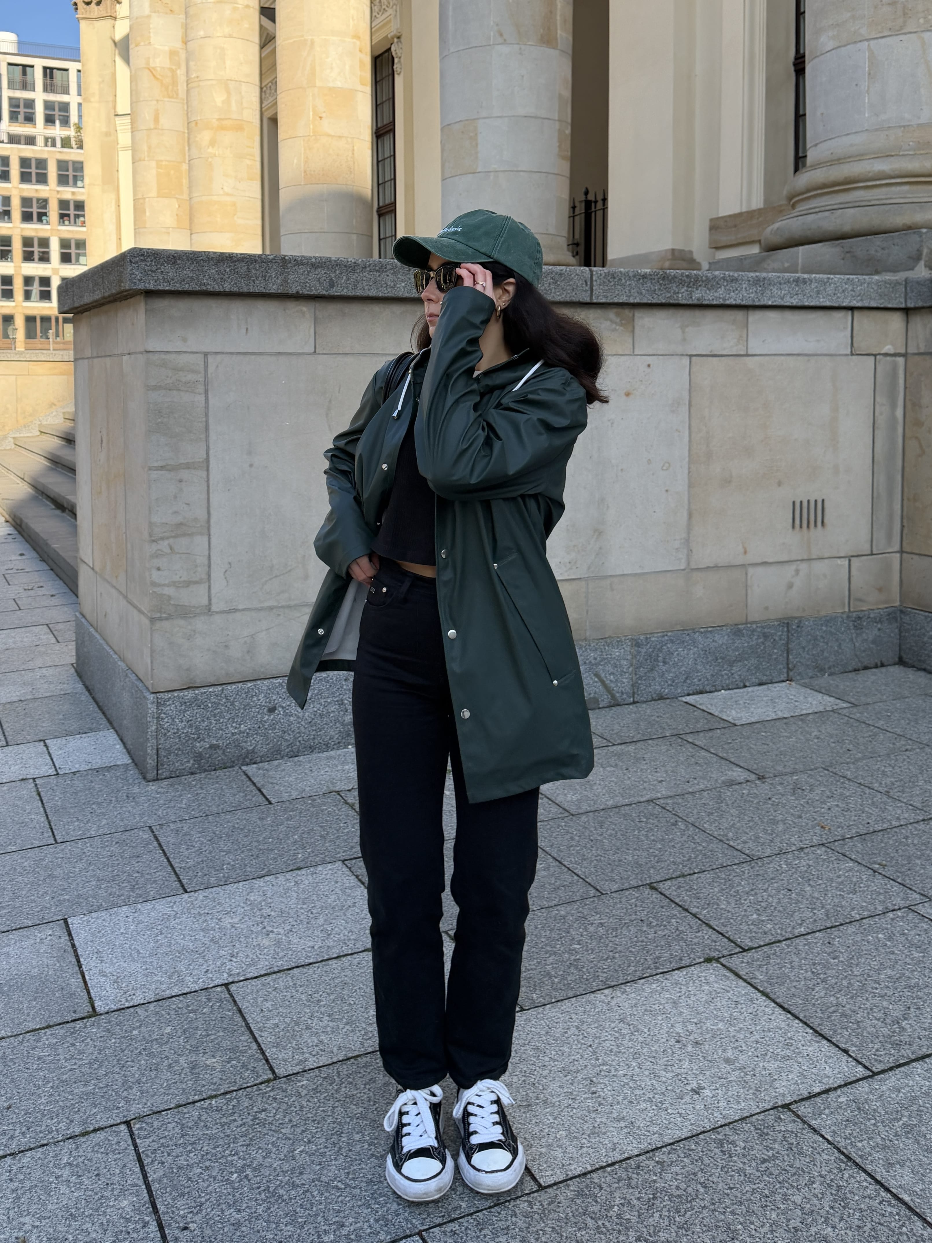 RAIN COAT DARK GREEN Everest All Weather Coat