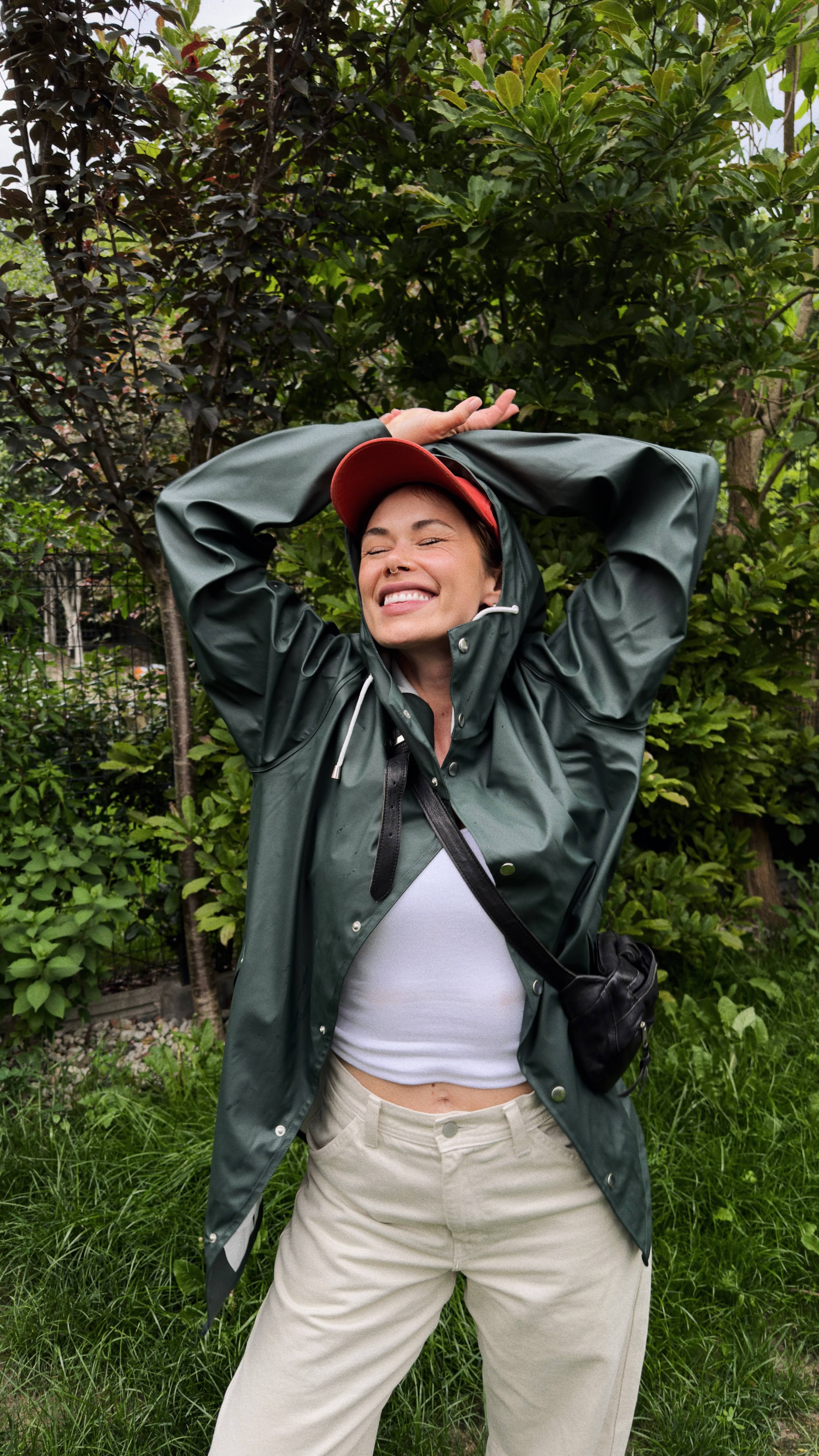 RAIN COAT DARK GREEN Everest All Weather Coat