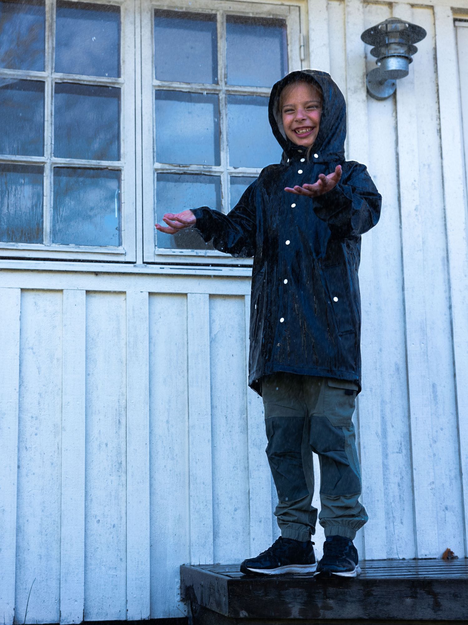 RAIN COAT BLACK JUNIOR Everest All Weather Coat