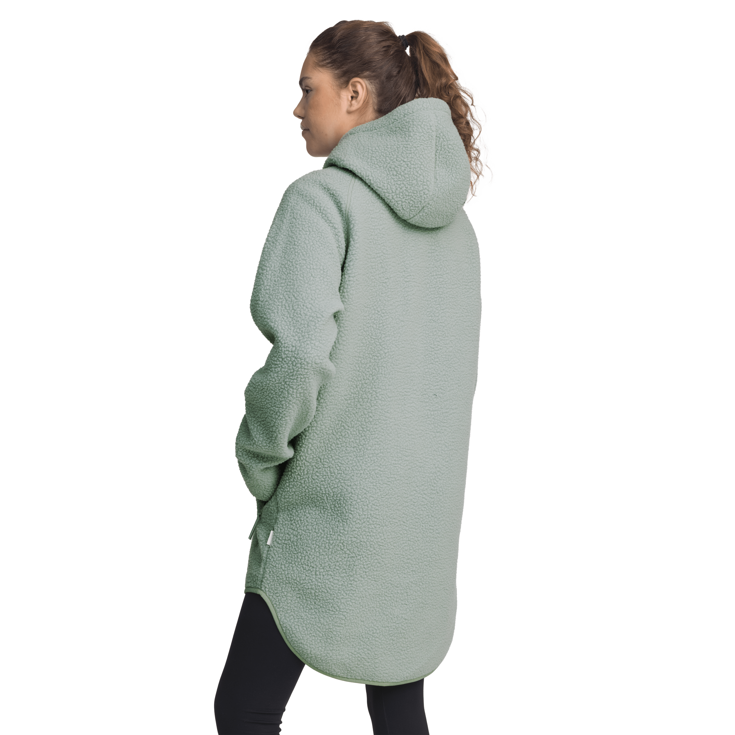 PILE LONG HOOD SAGE MIST Everest Pile Fleece
