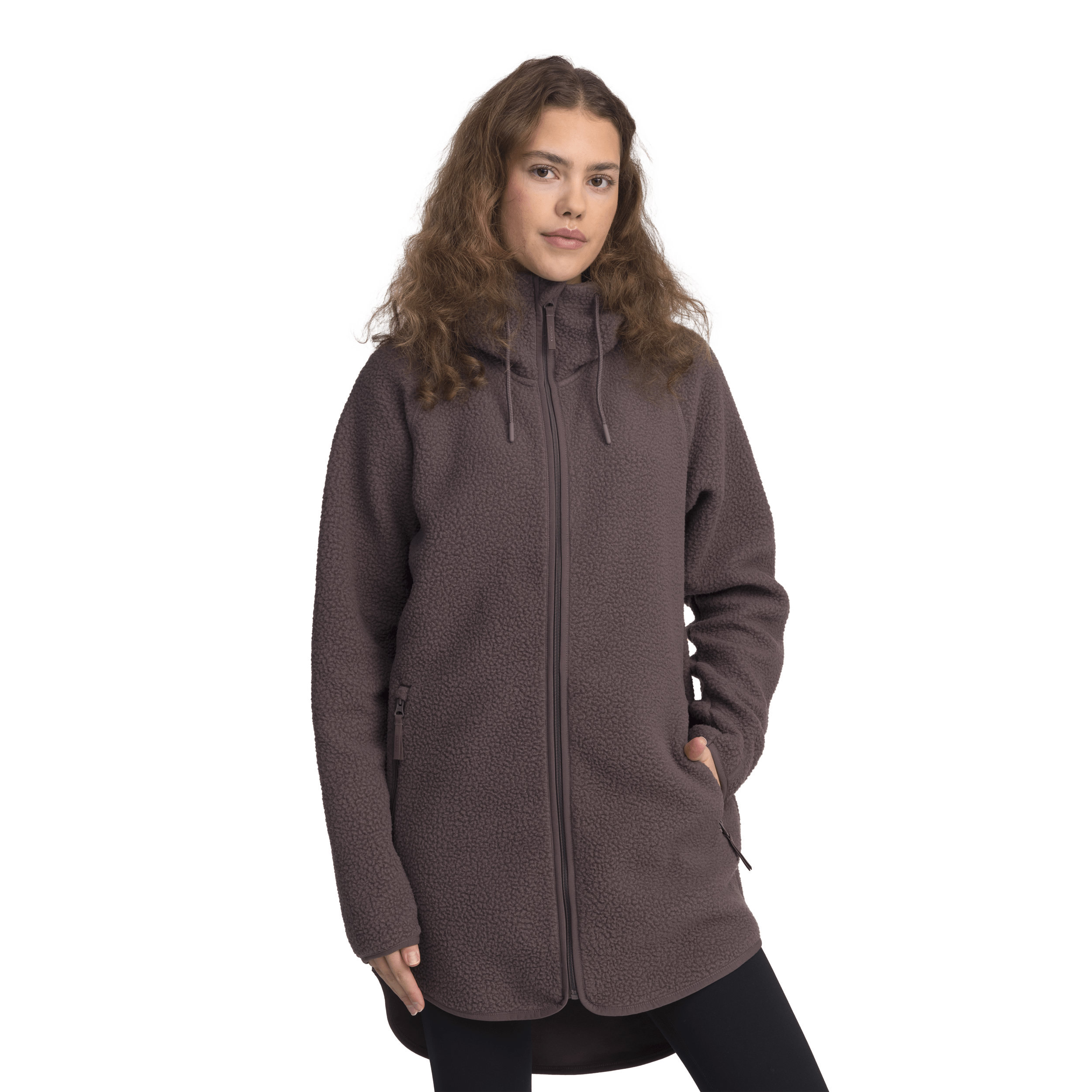 PILE LONG HOOD ASH PURPLE Everest Second Layer