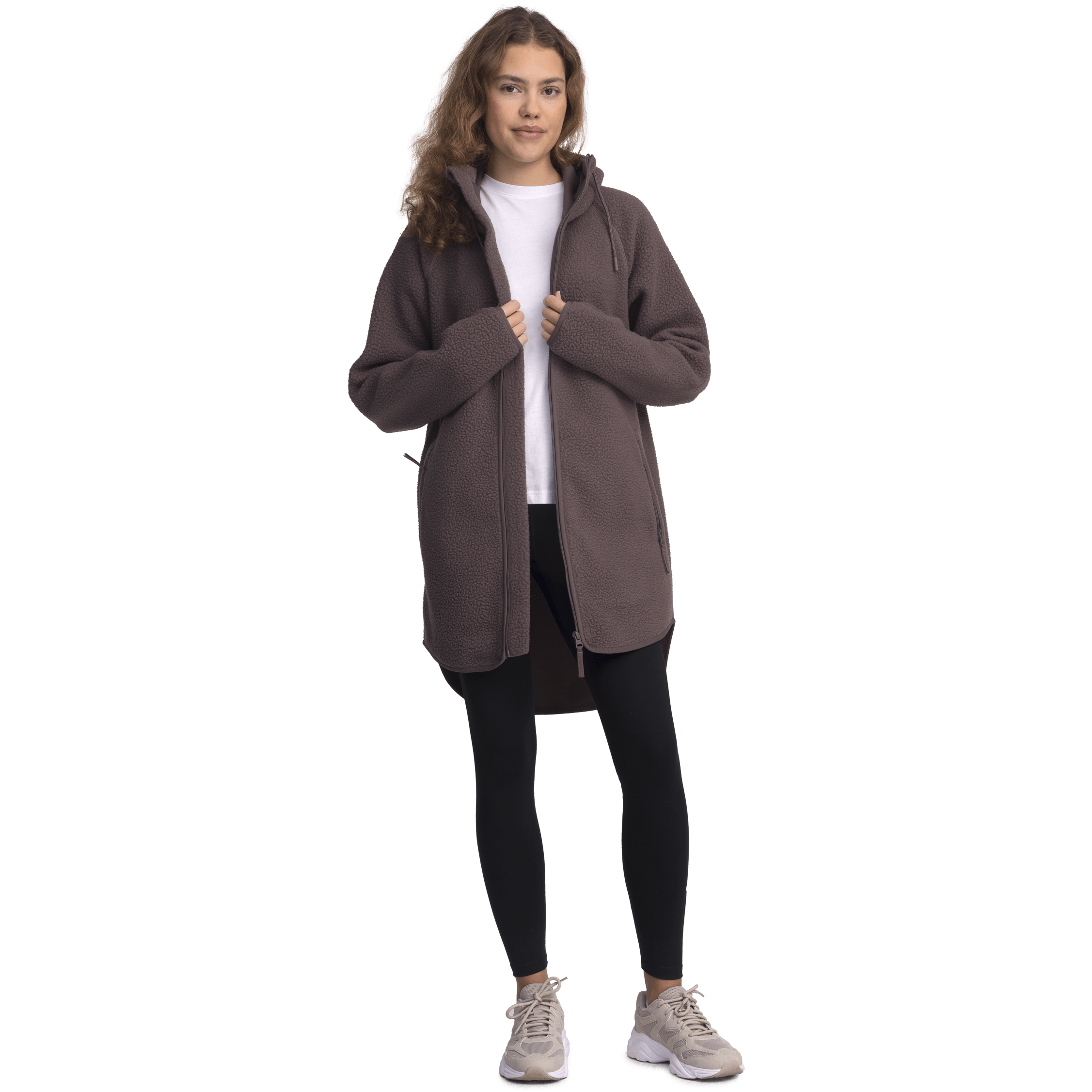 PILE LONG HOOD ASH PURPLE Everest Second Layer