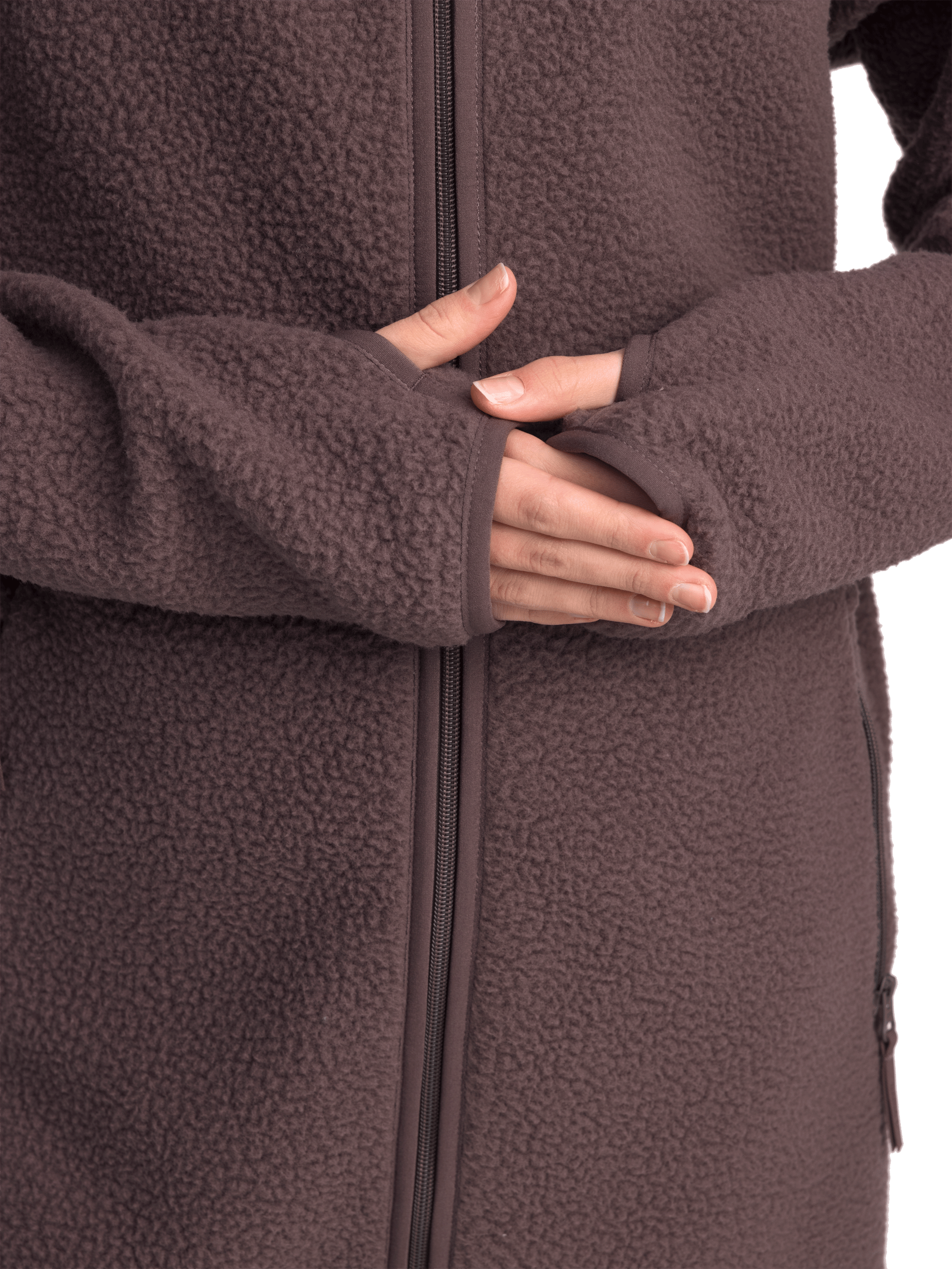 PILE LONG HOOD ASH PURPLE Everest Second Layer