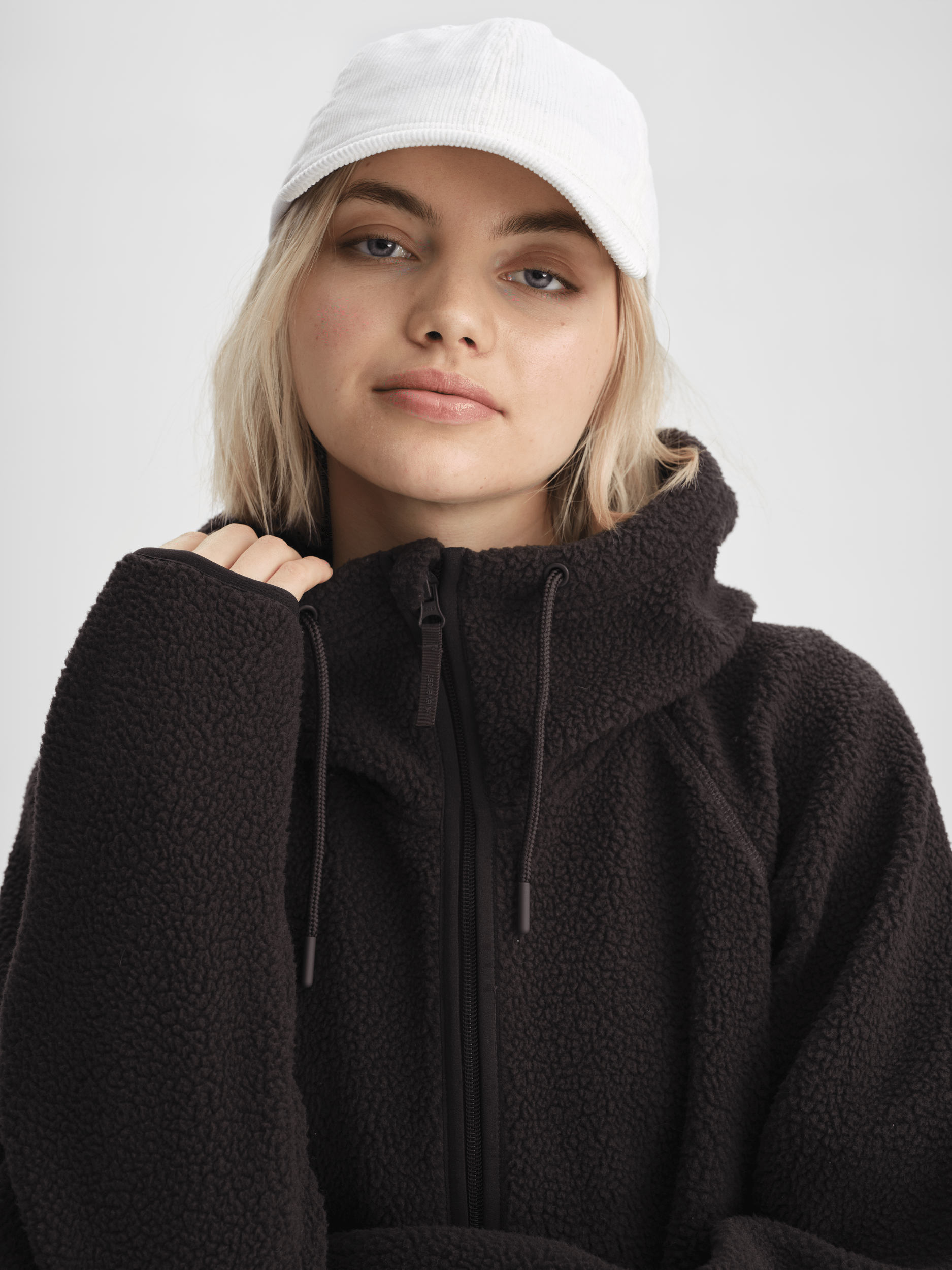 PILE LONG HOOD  CACAO BROWN Everest Second Layer