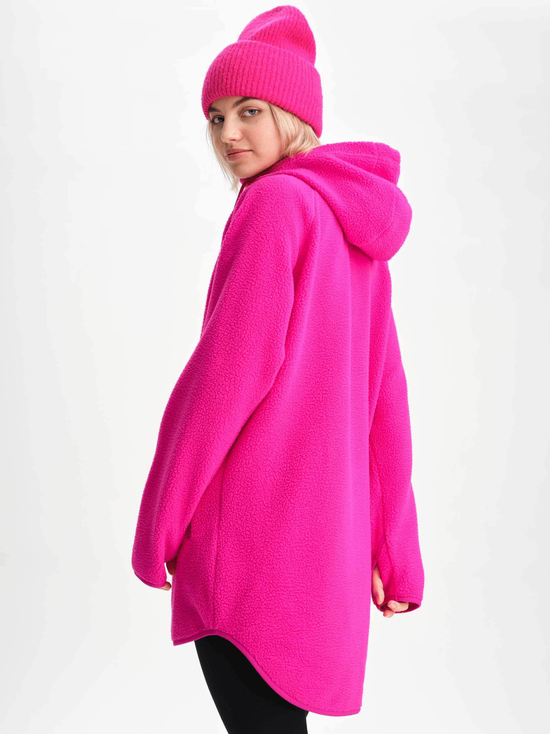 PILE LONG HOOD BRIGHT FUCHSIA Everest Second Layer