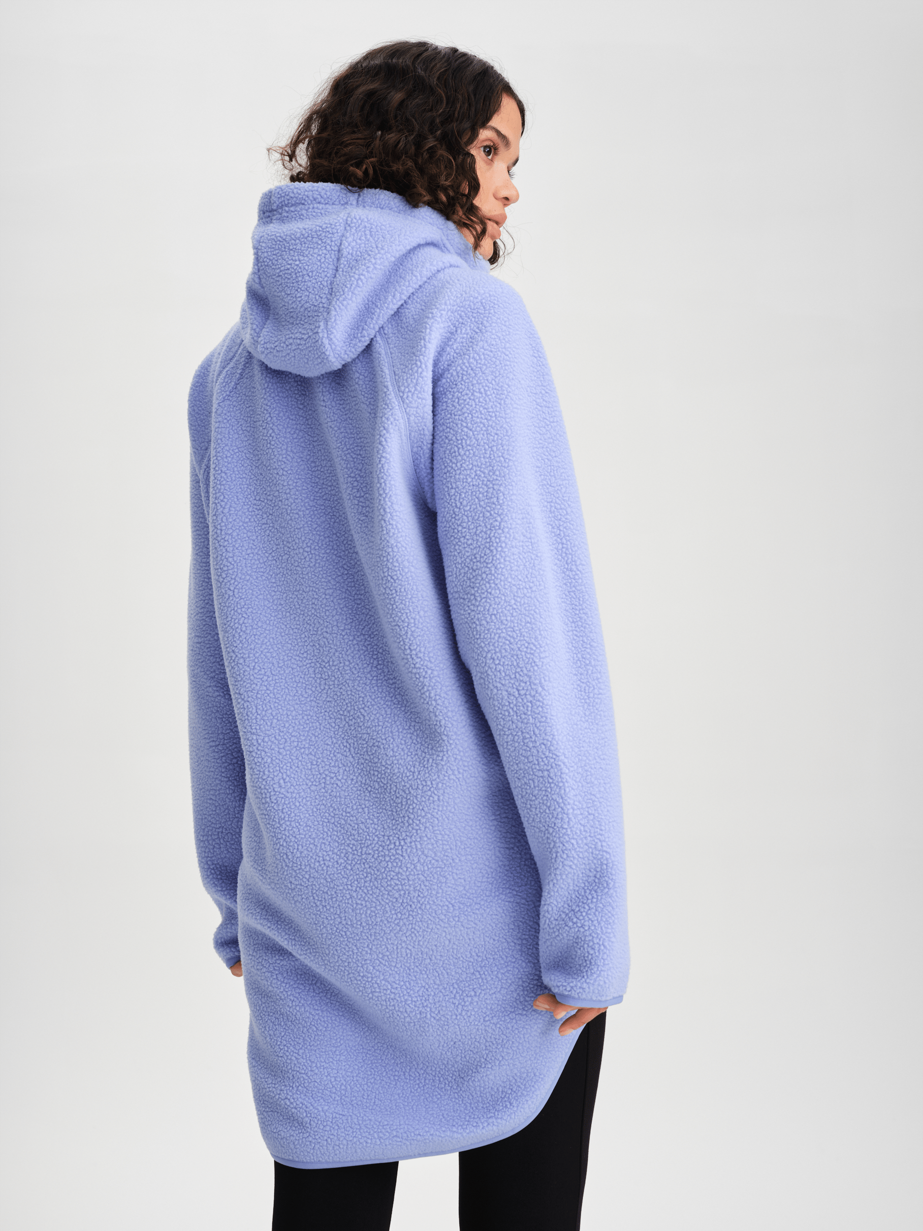 PILE LONG HOOD LIGHT LAVENDEL Everest Fleece Jumper