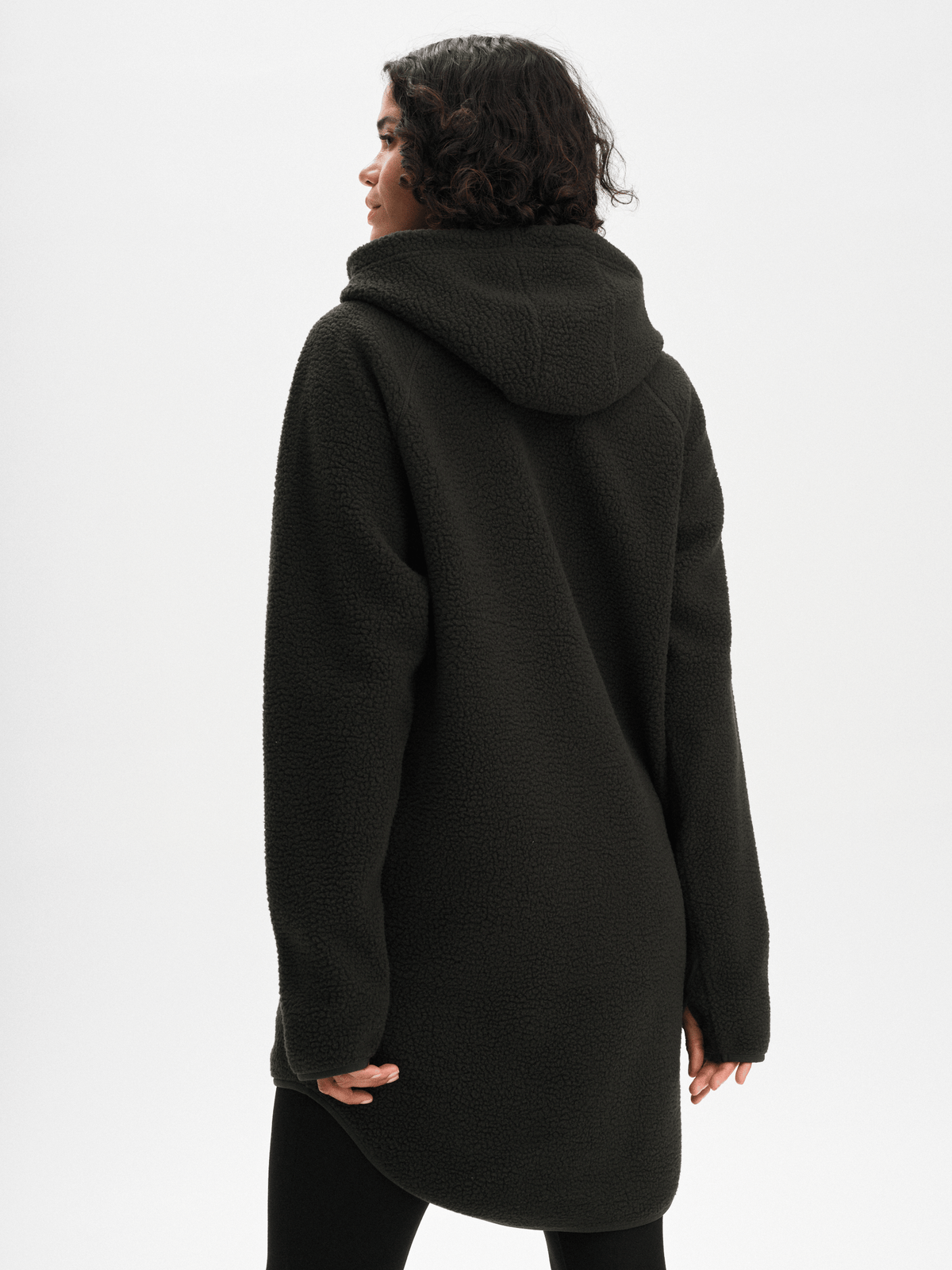 PILE LONG HOOD DEEP GREEN Everest Second Layer