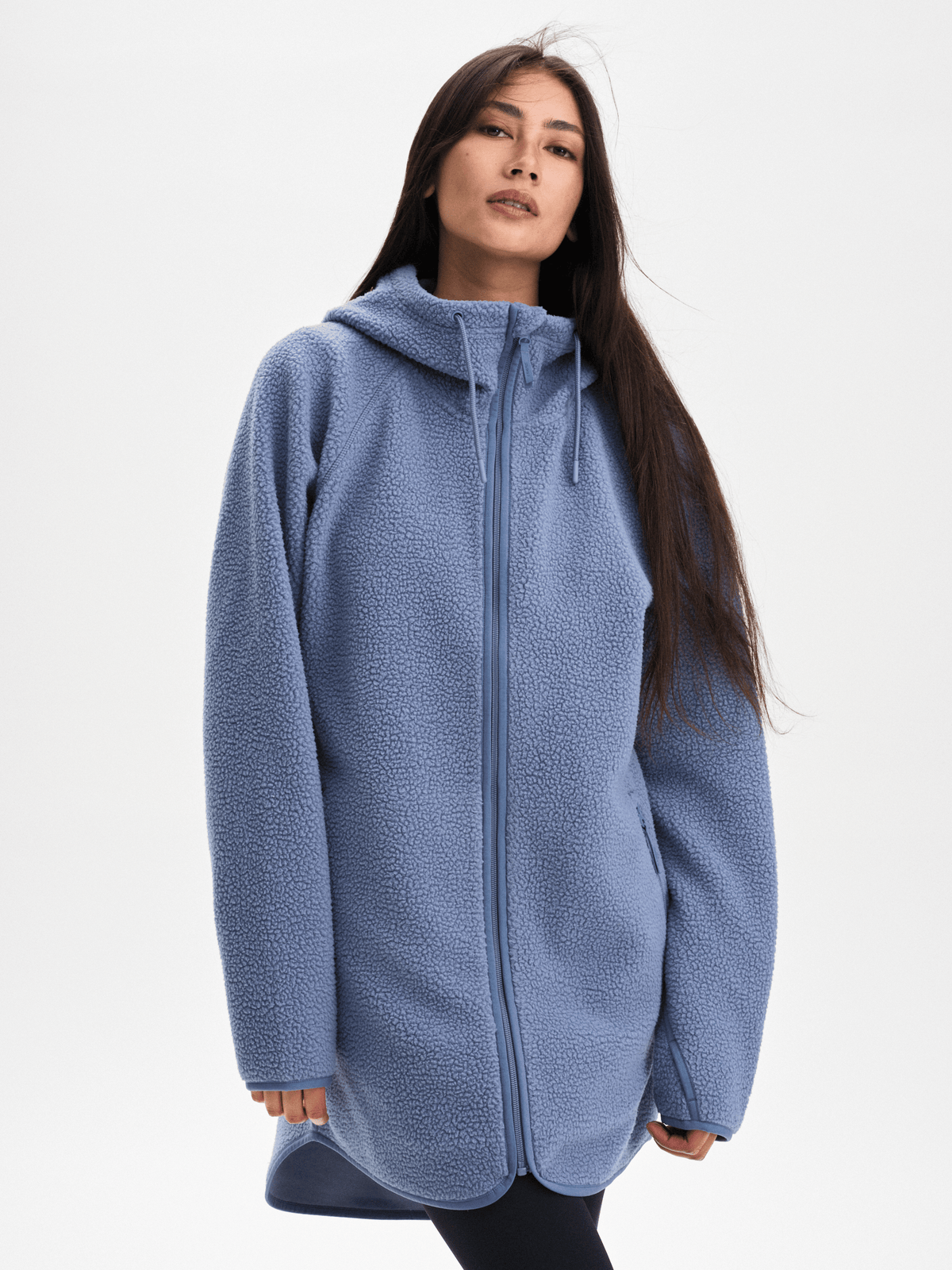 PILE LONG HOOD PURPLE WIND Everest Second Layer
