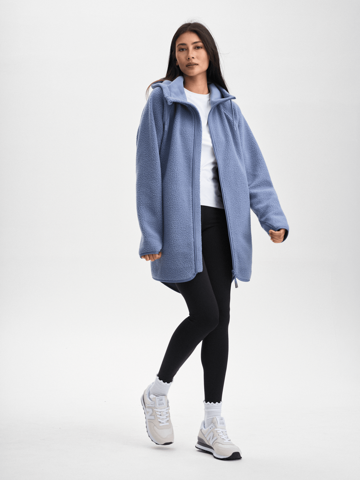 PILE LONG HOOD PURPLE WIND Everest Second Layer