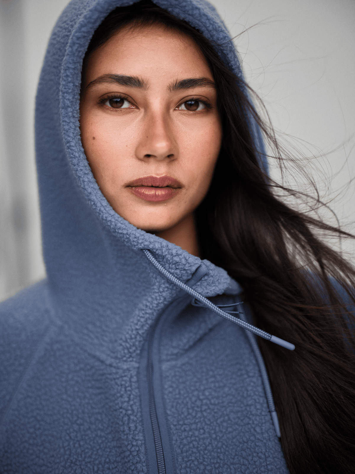 PILE LONG HOOD PURPLE WIND Everest Second Layer