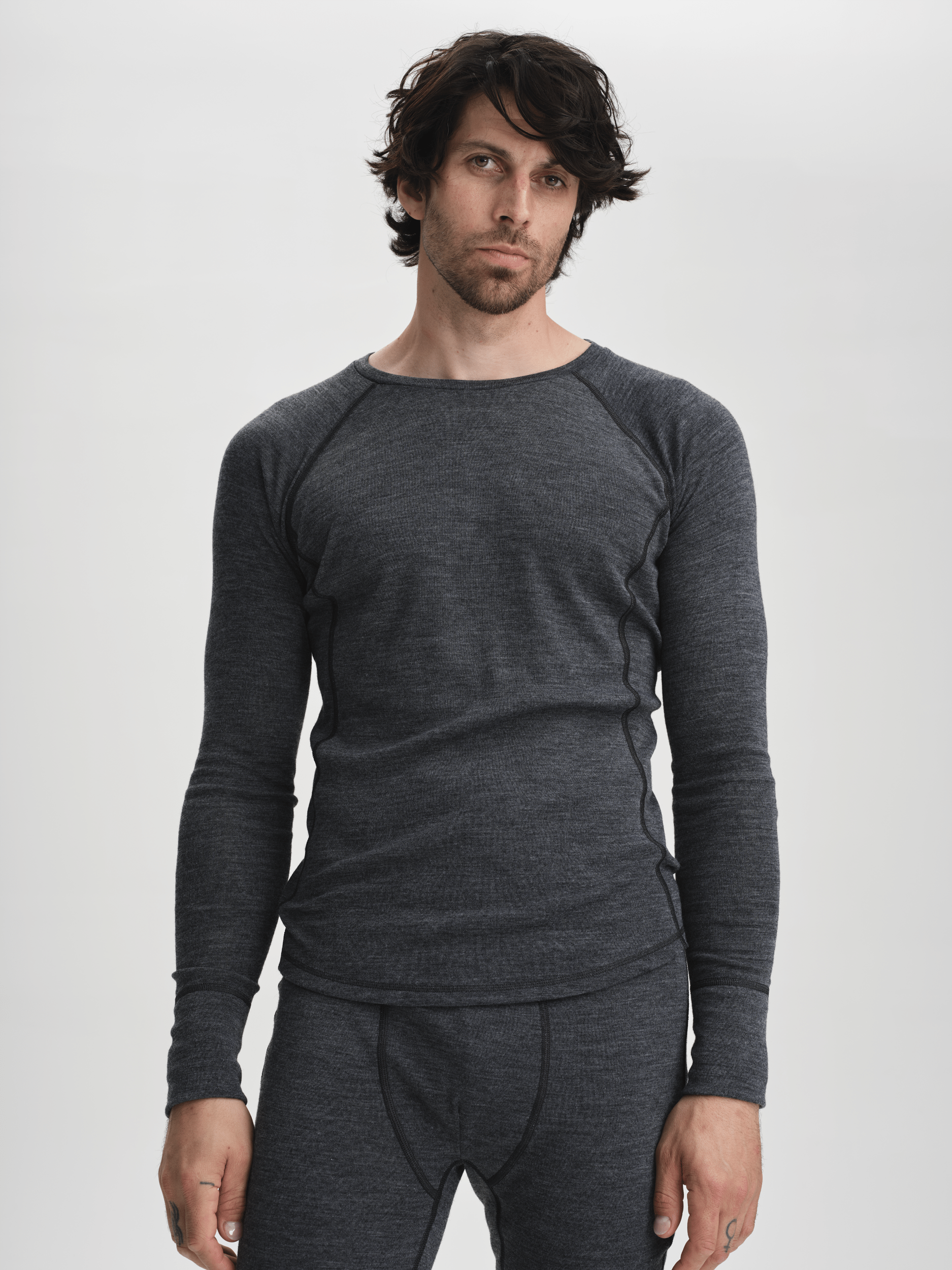 WOOL UW SHT 2 SZARY MELANŻ Everest Pierwsza warstwa wełny