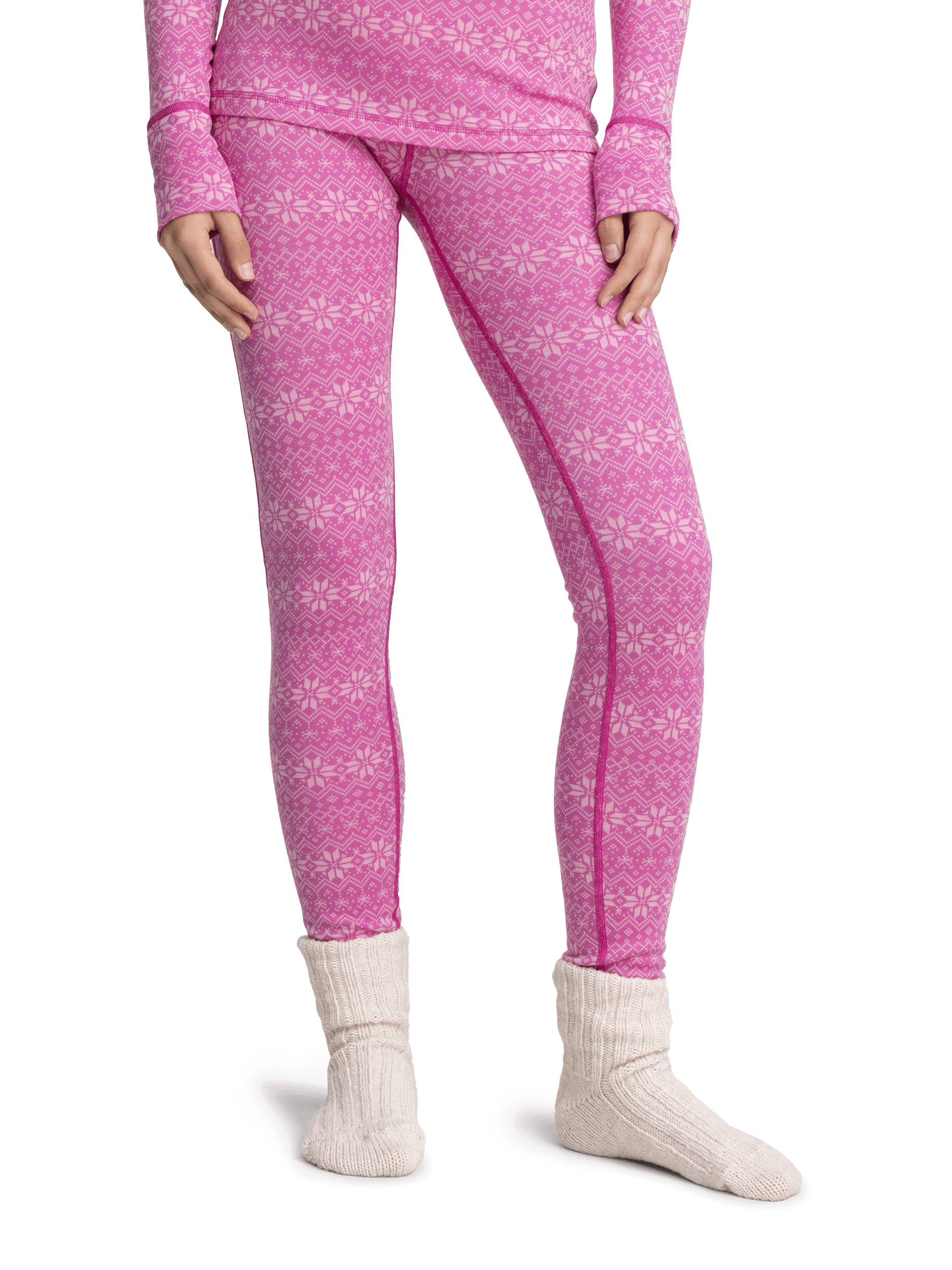 SPODNIE BAZOWE Z WEŁNY BRILLIANT PINK Everest Warstwa bazowa z wełny