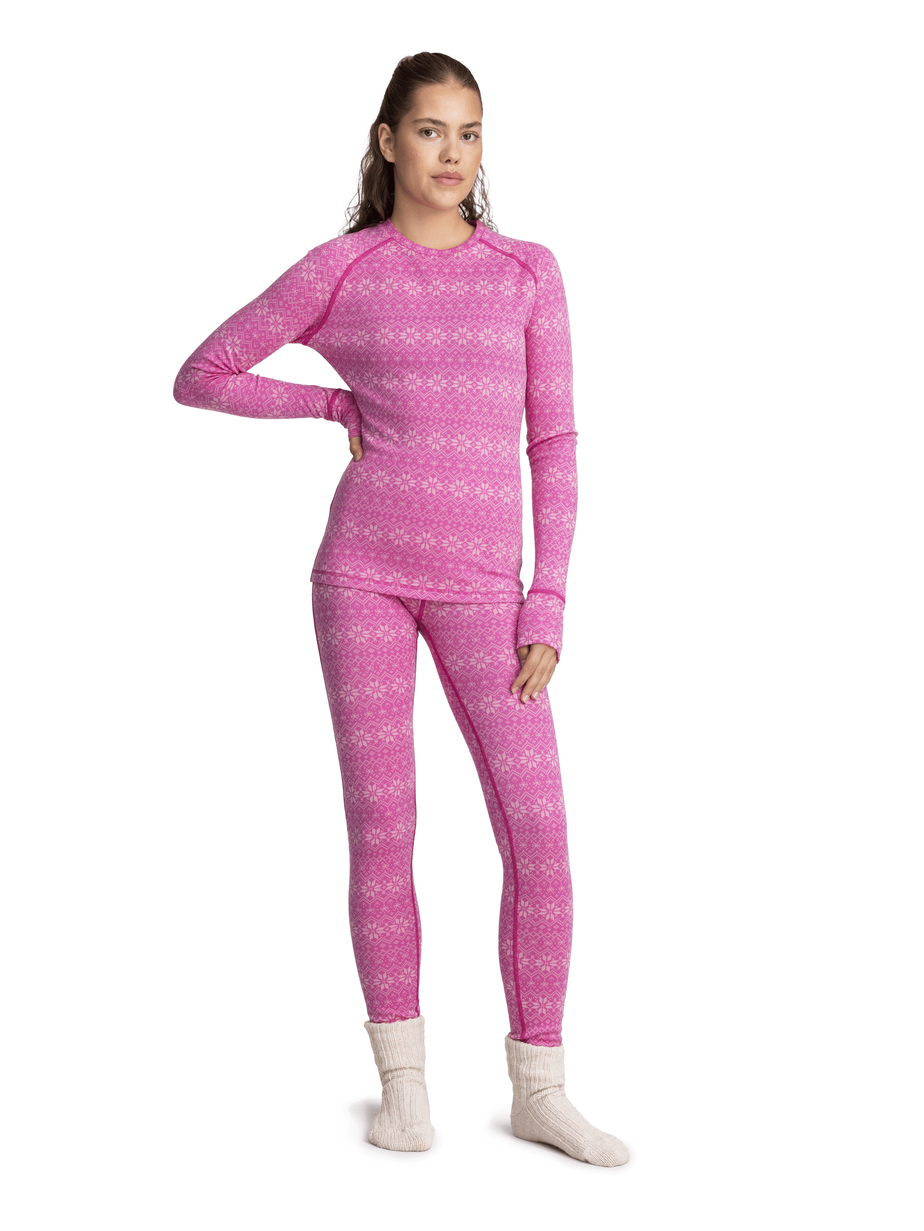 WOOL BASE LAYER PANT BRILLIANT PINK Everest Base Layer Wool