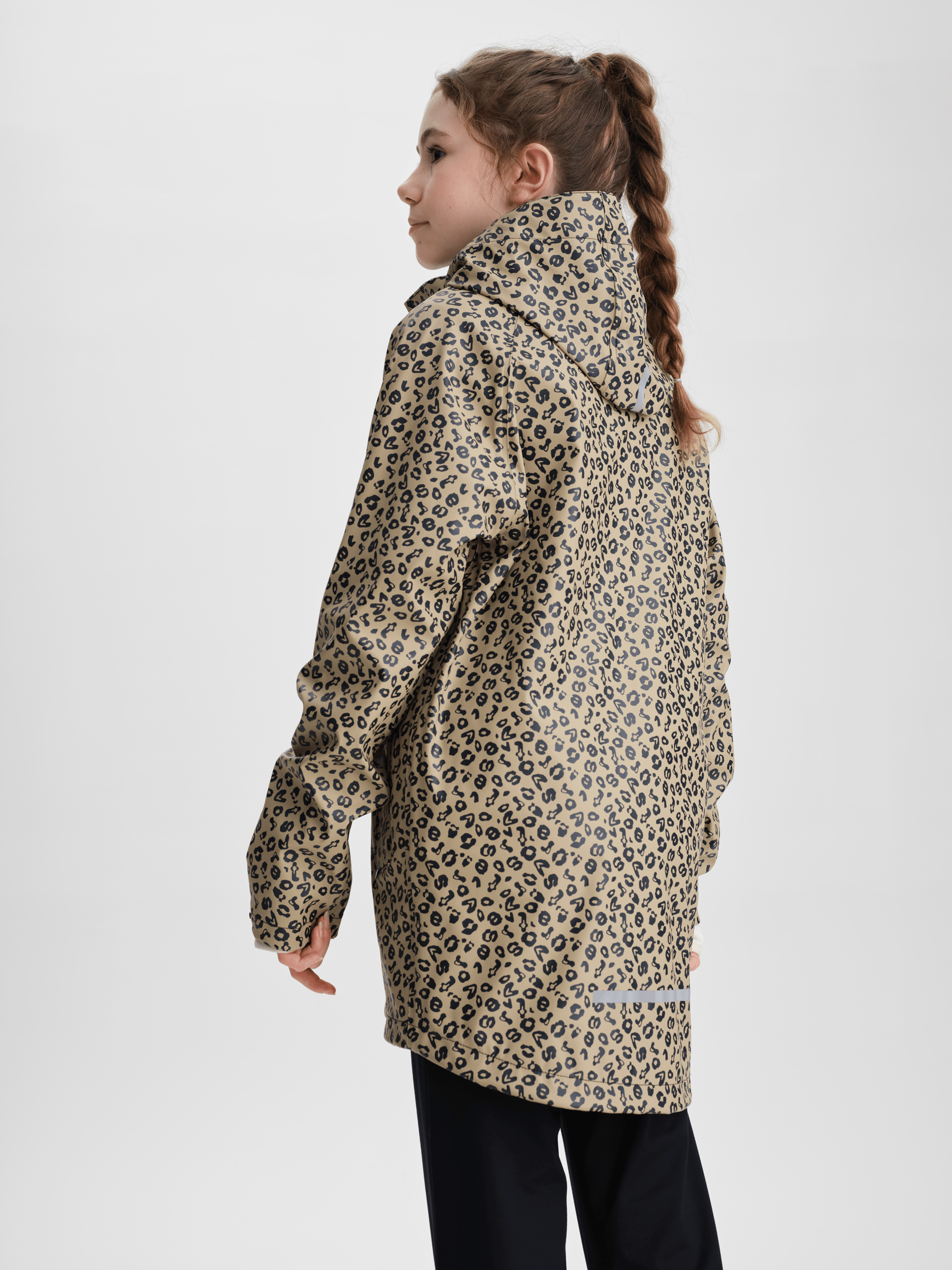REGENMANTEL HELLBEIGE LEOPARD JUNIOR Everest Allwettermantel