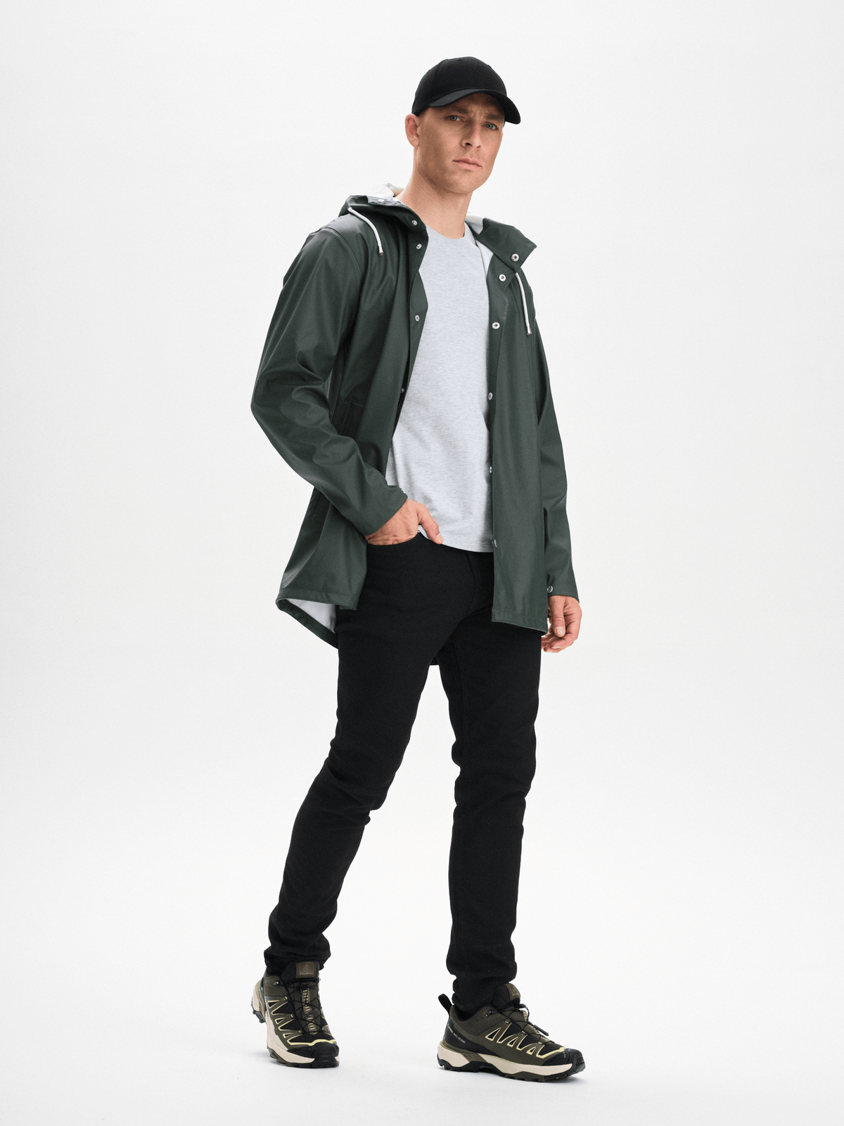 RAIN COAT DARK GREEN Everest All Weather Coat