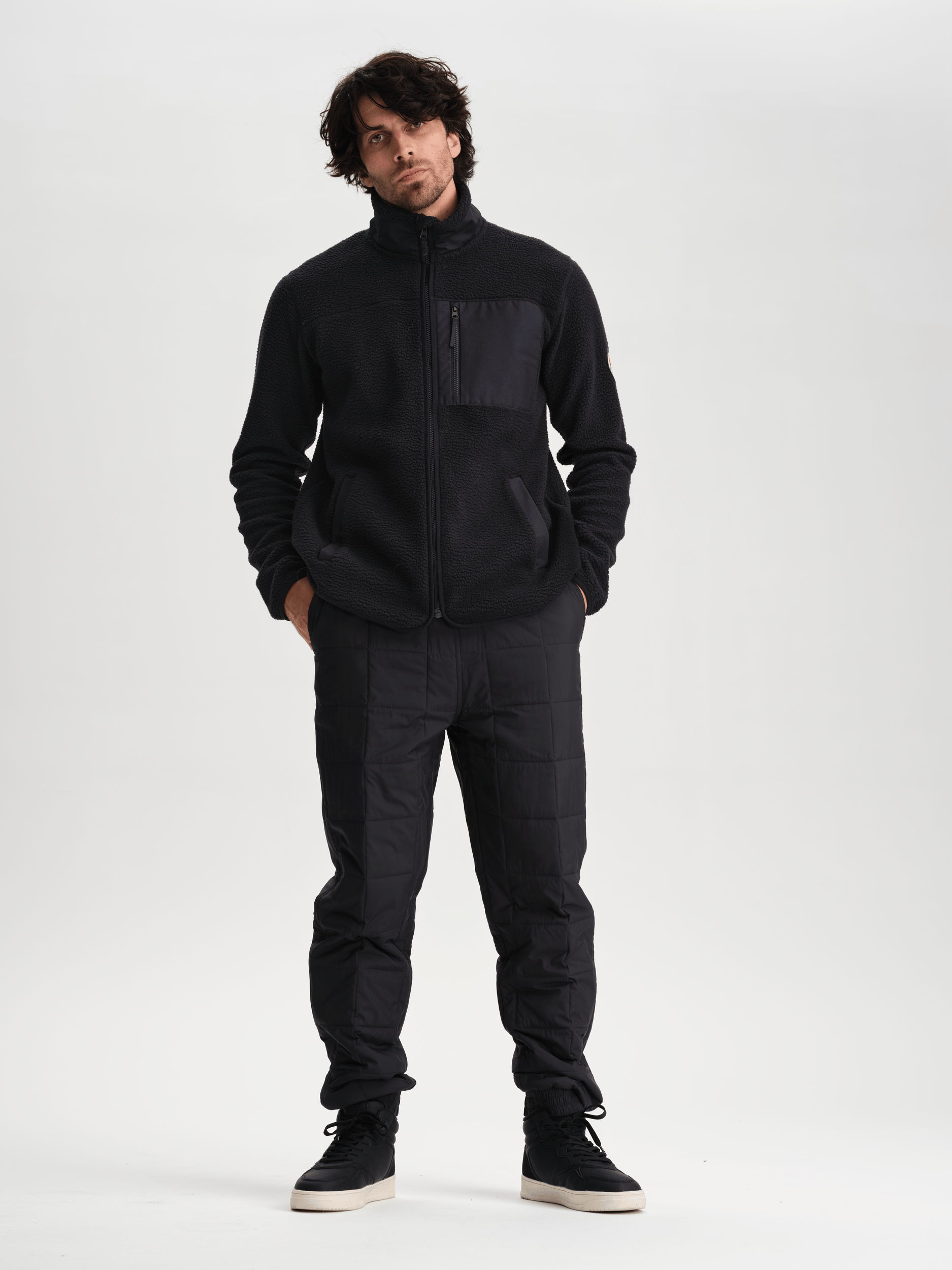 PILE SHIRT RETRO BLACK Everest Pile Fleece