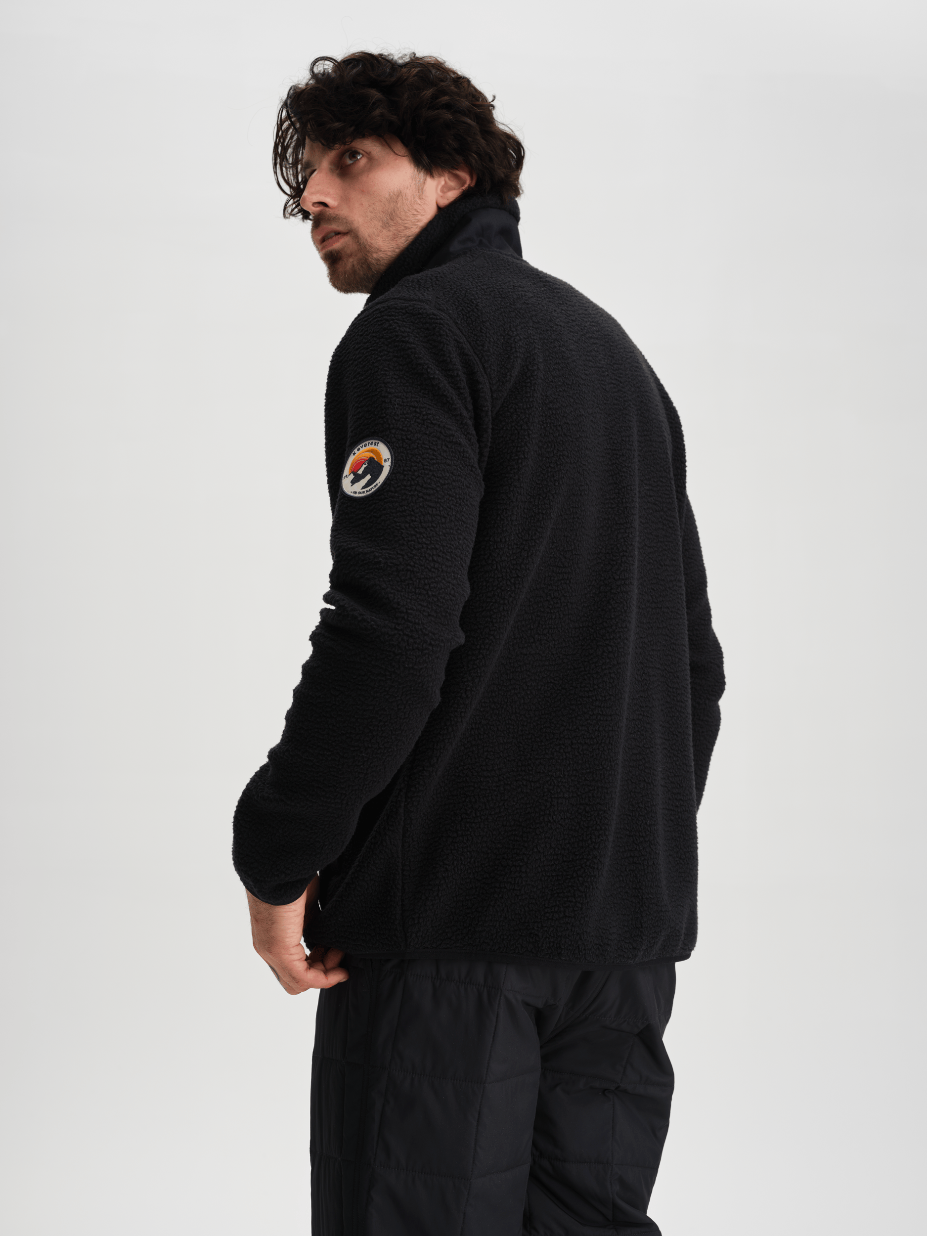 PILE SHIRT RETRO BLACK Everest Pile Fleece