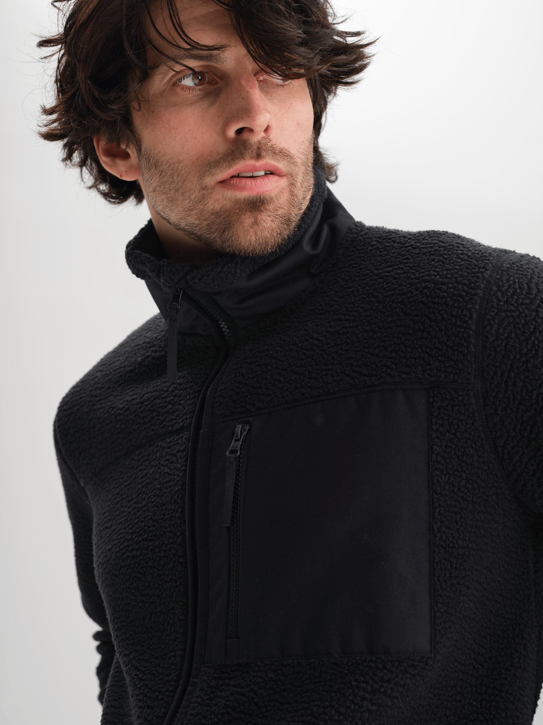 PILE SHIRT RETRO BLACK Everest Pile Fleece