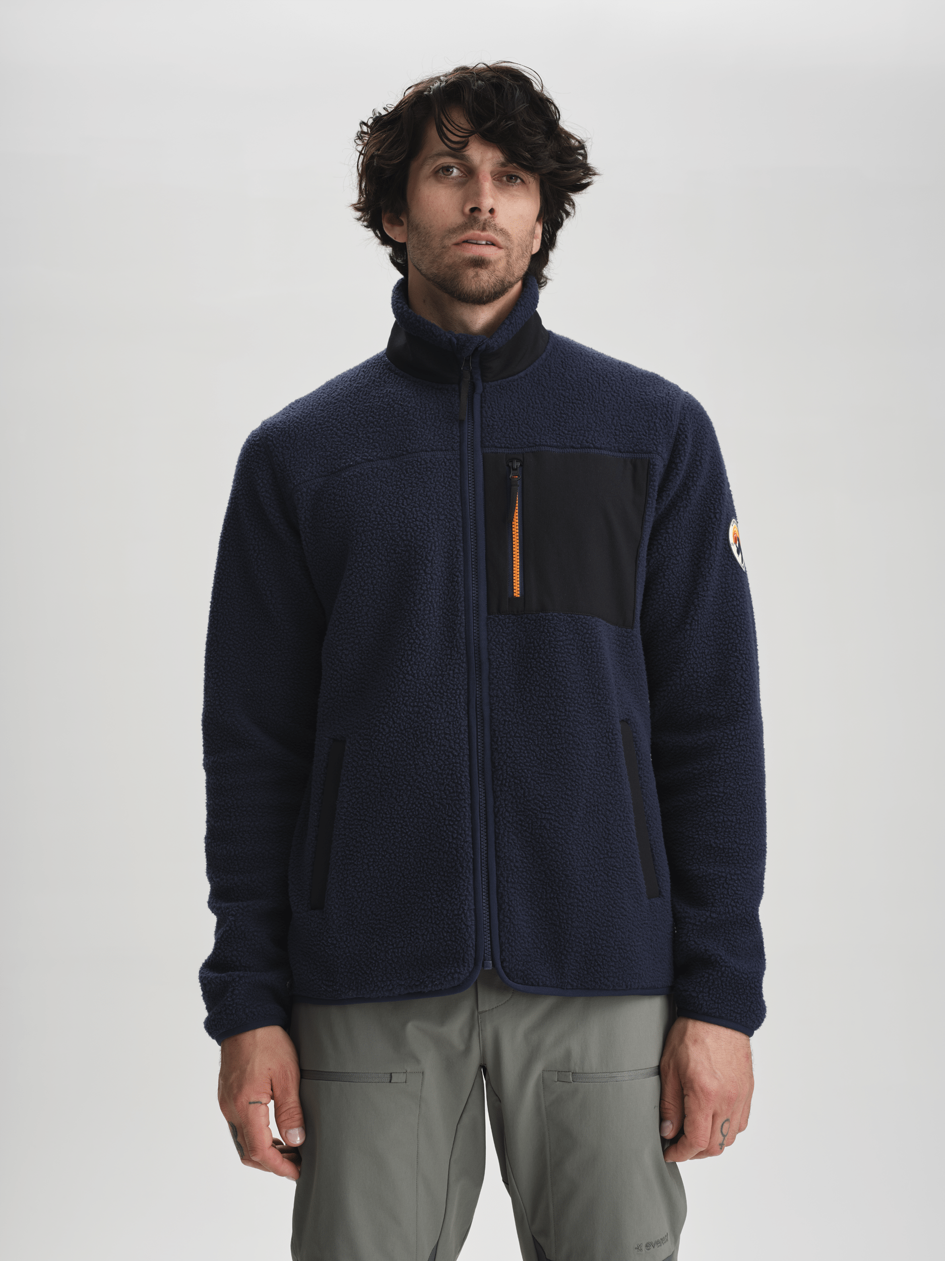 PILE SHIRT RETRO NAVY/BLACK Everest Pile Fleece