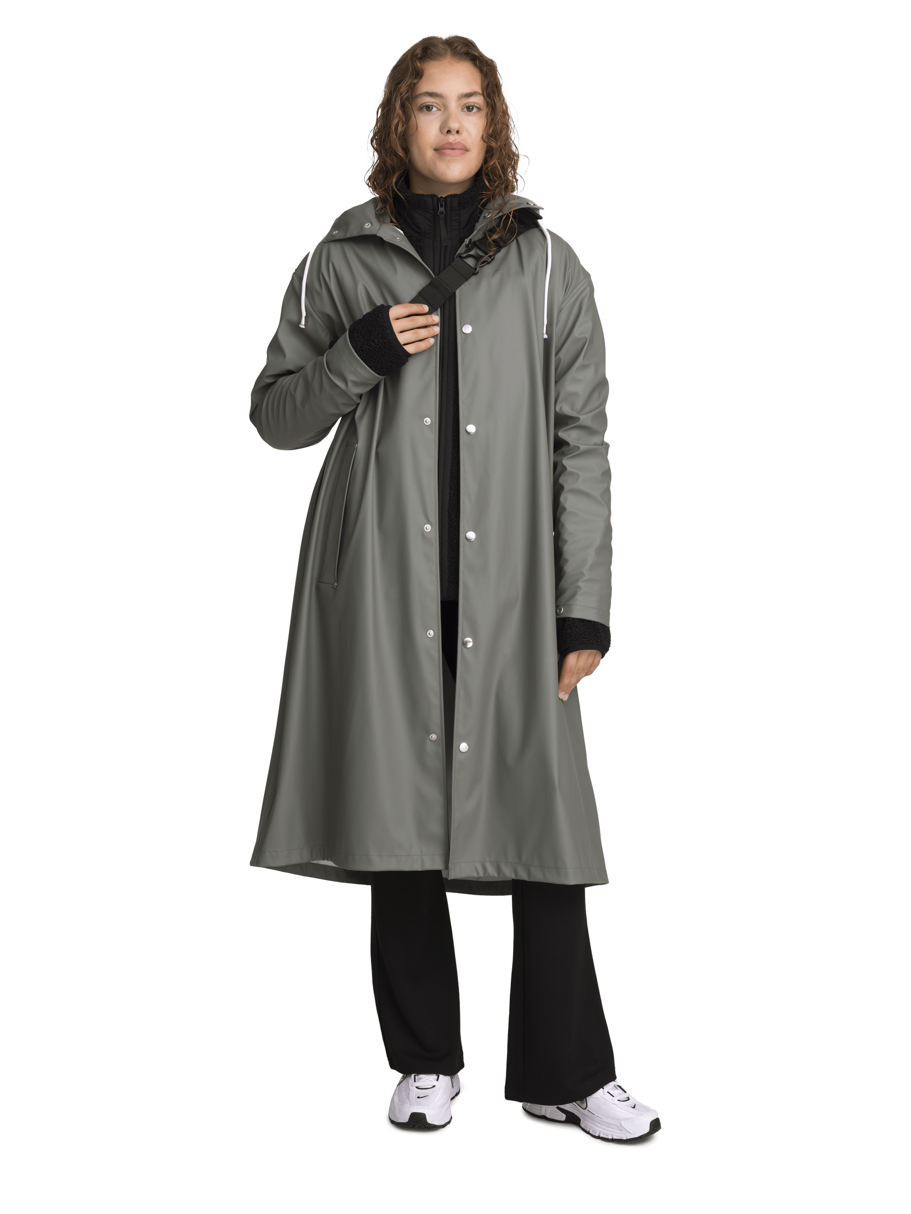 RAIN COAT LONG KHAKI GREY Everest All Weather Coat
