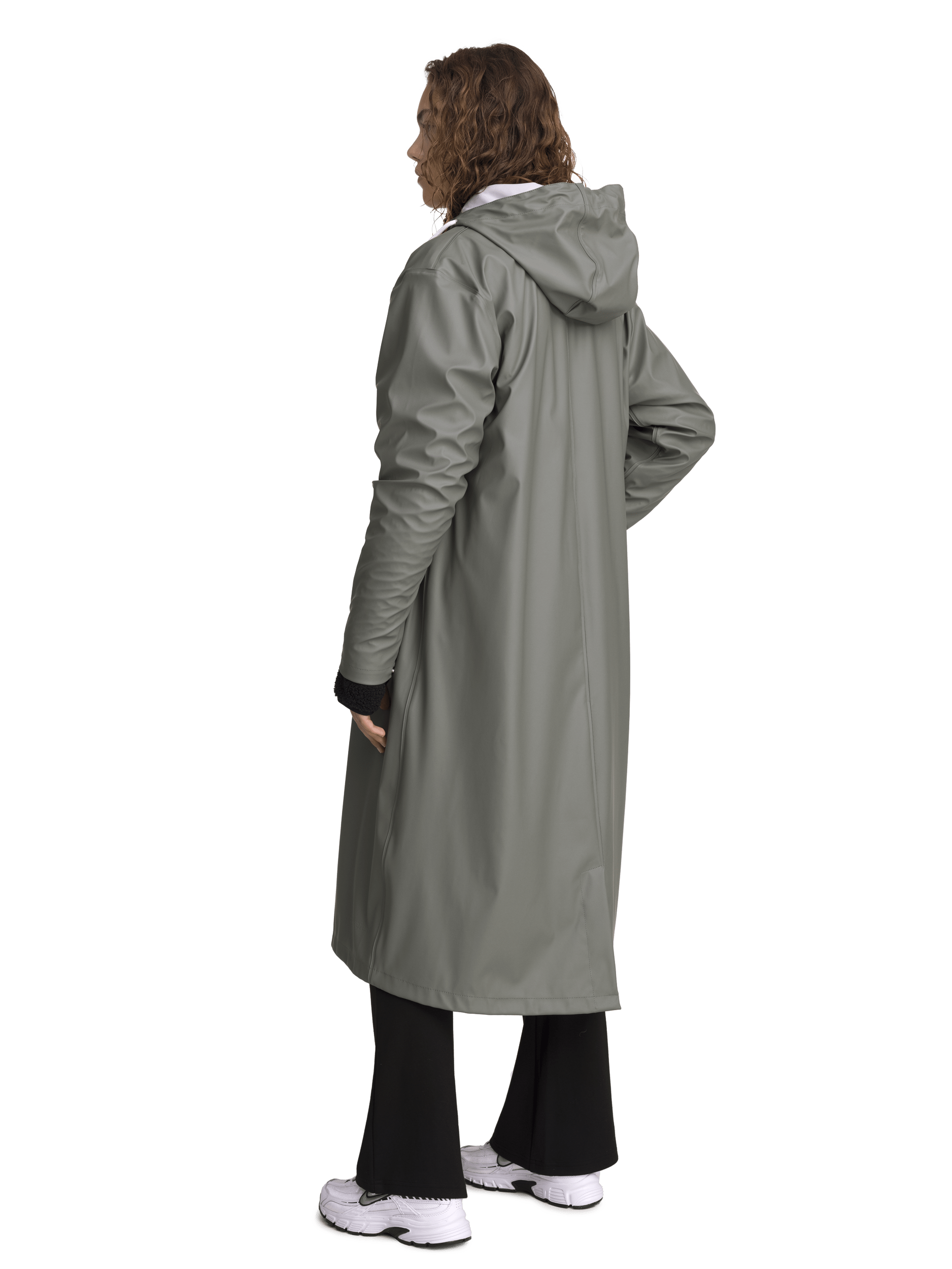 RAIN COAT LONG KHAKI GREY Everest All Weather Coat