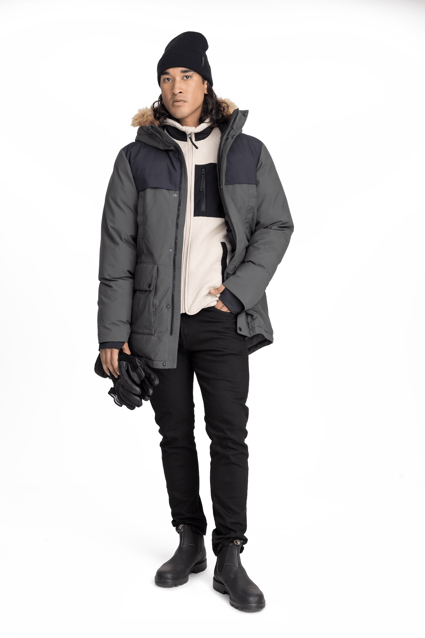 CLASSIC PARKA DARK GREEN/BLACK MEN Everest Parka