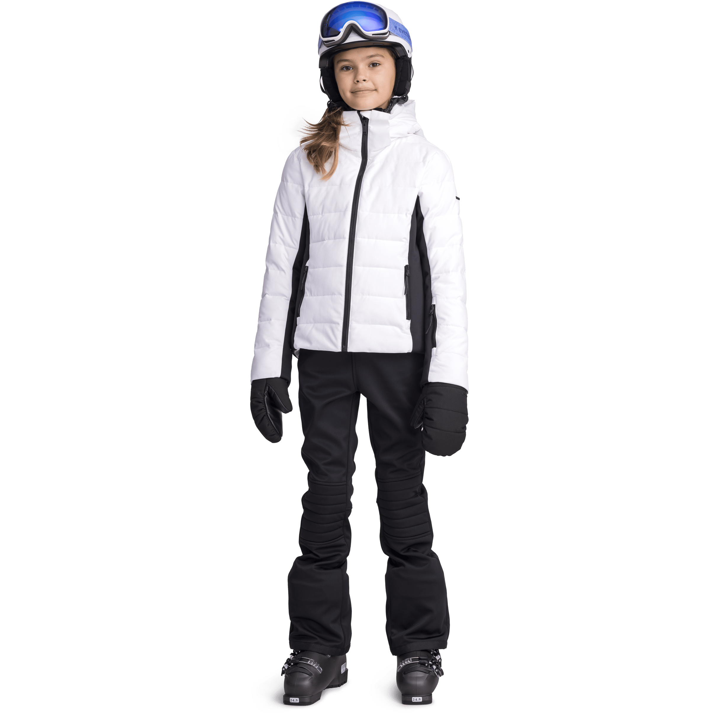 SKI FASHION JACKET WHITE/BLACK JUNIOR Everest Ski & Snowboard Jacket