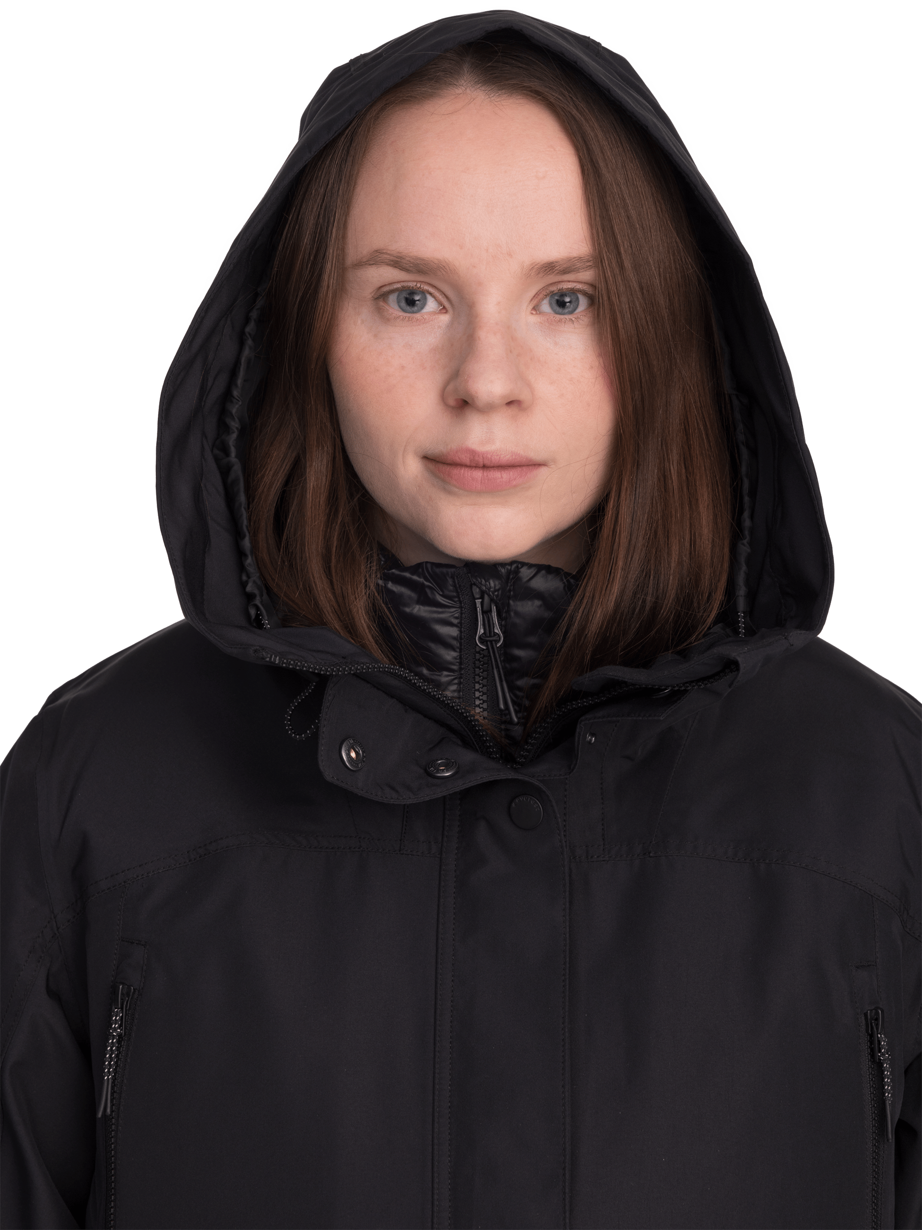 DAMEN FUNKTIONSPARKA SCHWARZ Everest Gefütterter Parka