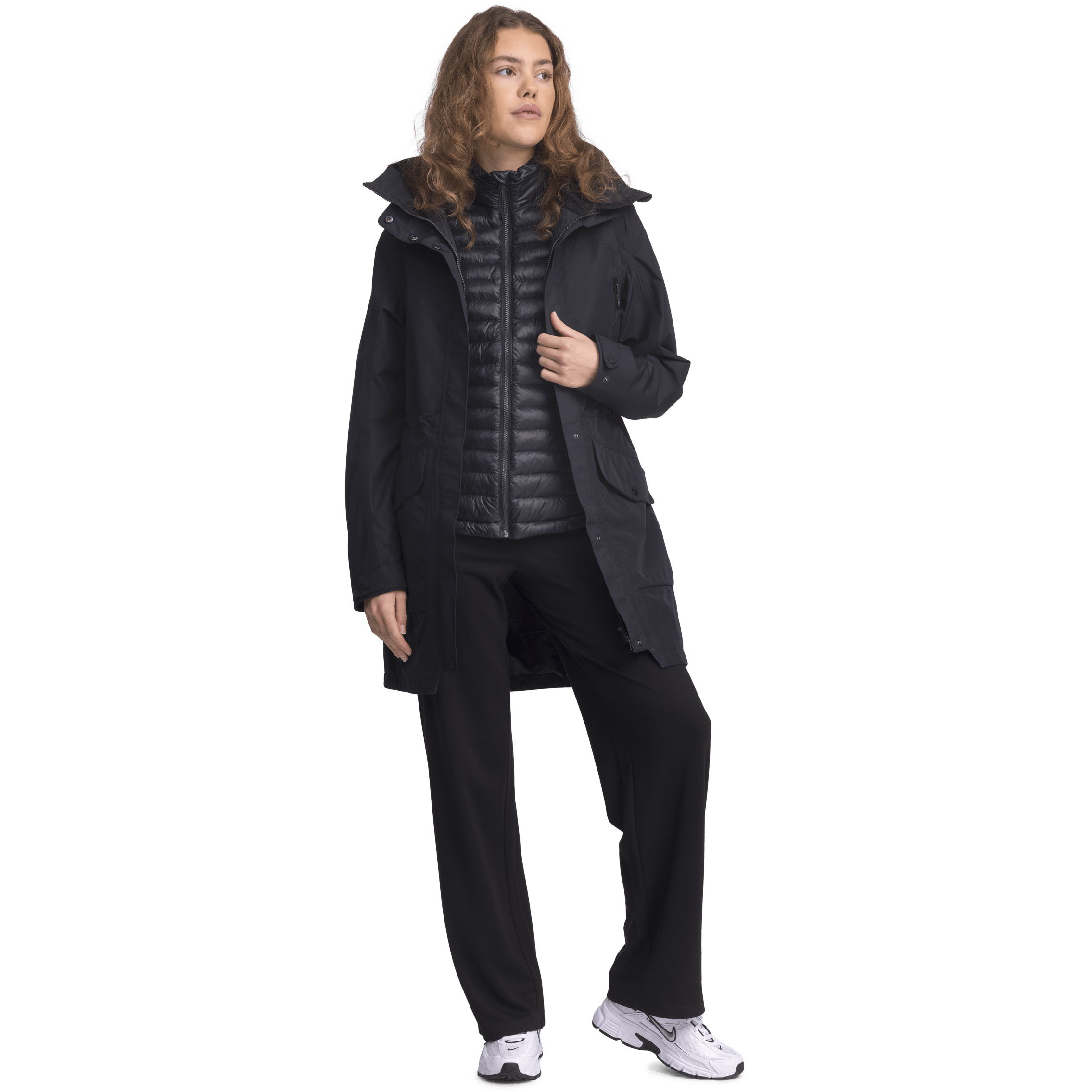 DAMEN FUNKTIONS-PARKA SCHWARZ Everest Gepolsterter Parka