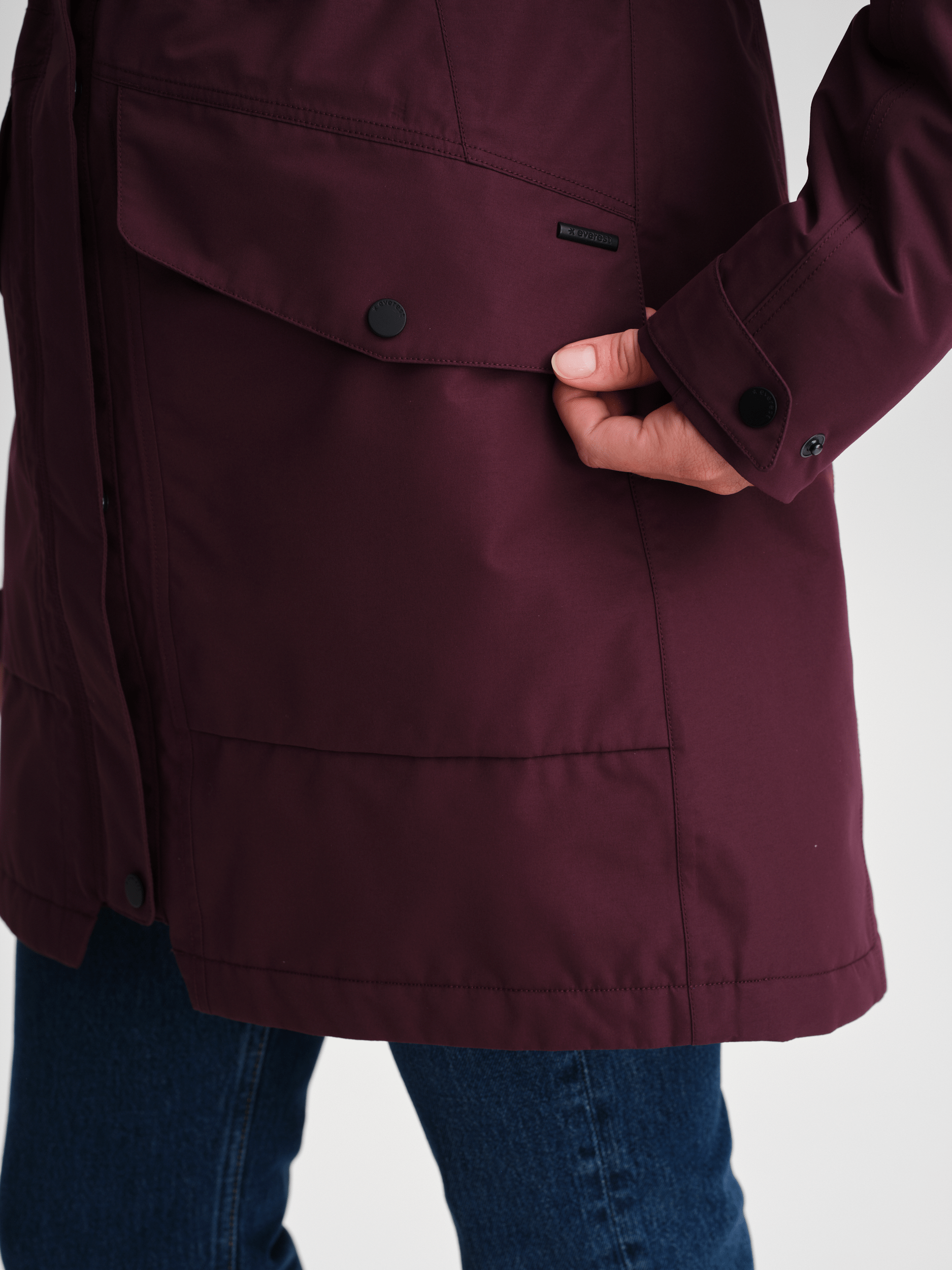 GEFÜTTERTER FUNKTIONS-PARKA BURGUND Everest Gefütterter Parka