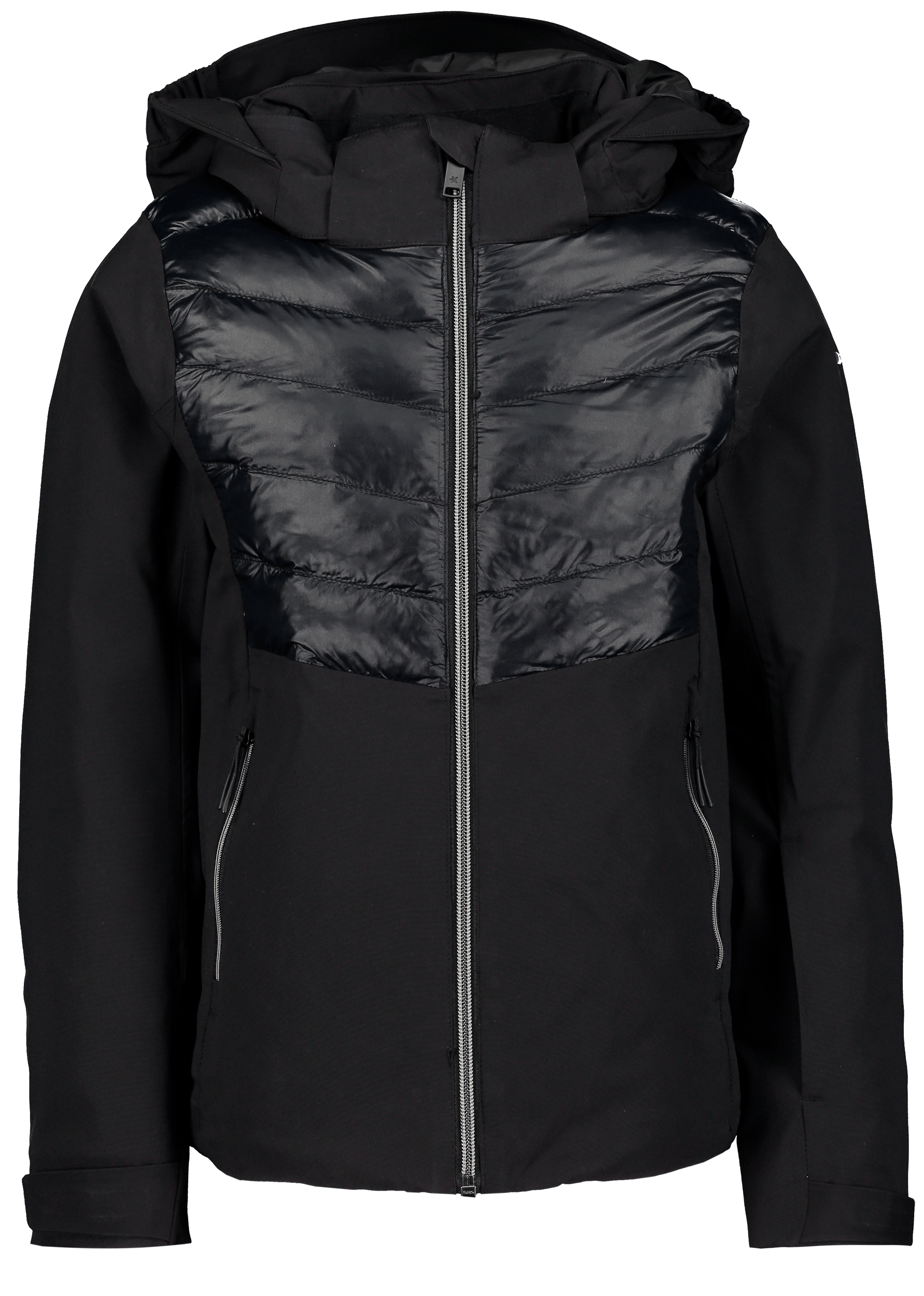 FLOW SOFTSHELL JACKET BLACK SHINY Everest Ski & Snowboard Jacket