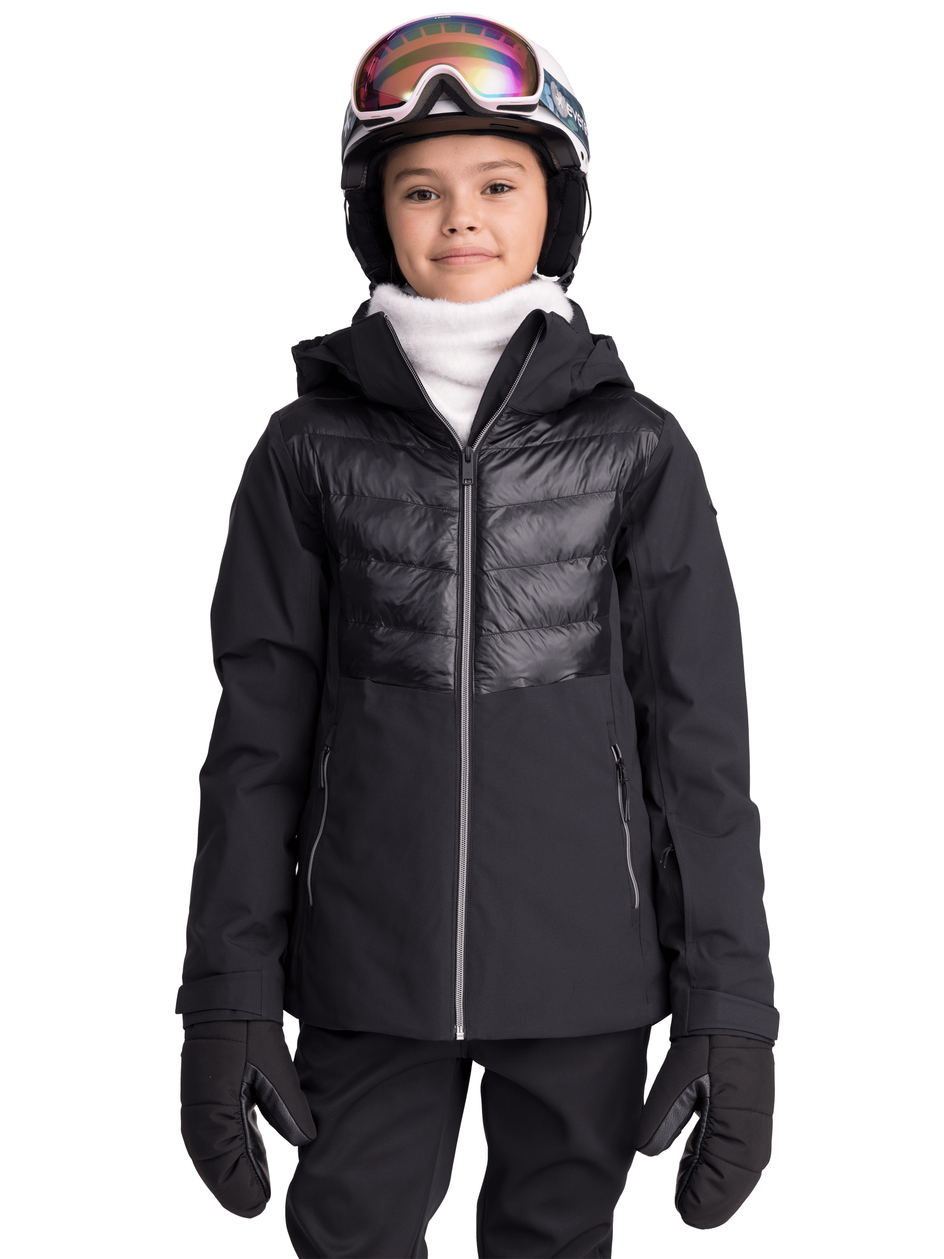 FLOW SOFTSHELL JACKET BLACK SHINY Everest Ski & Snowboard Jacket