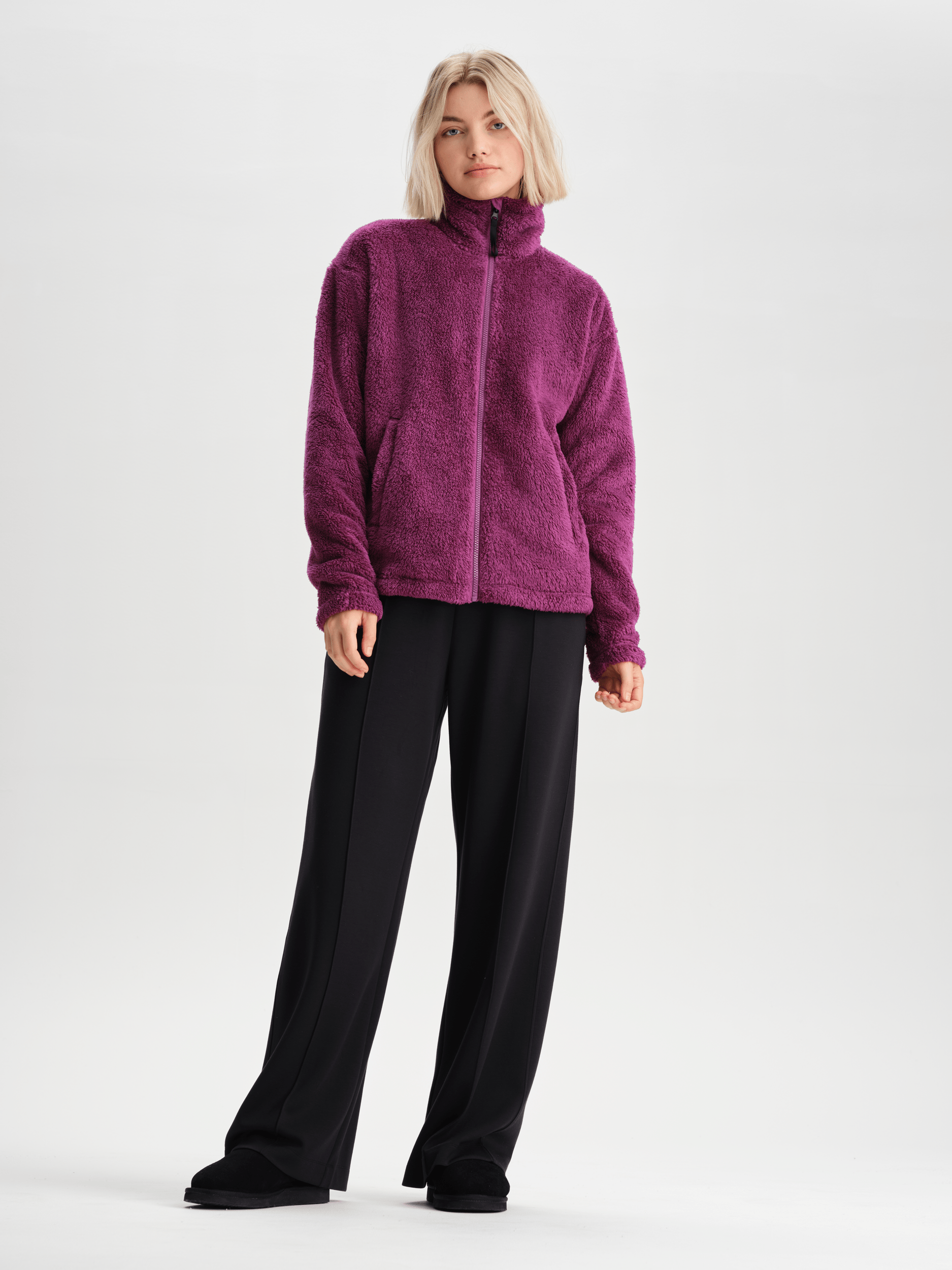 COZY PILE JACKET  DEEP MAGENTA Everest Pile Fleece