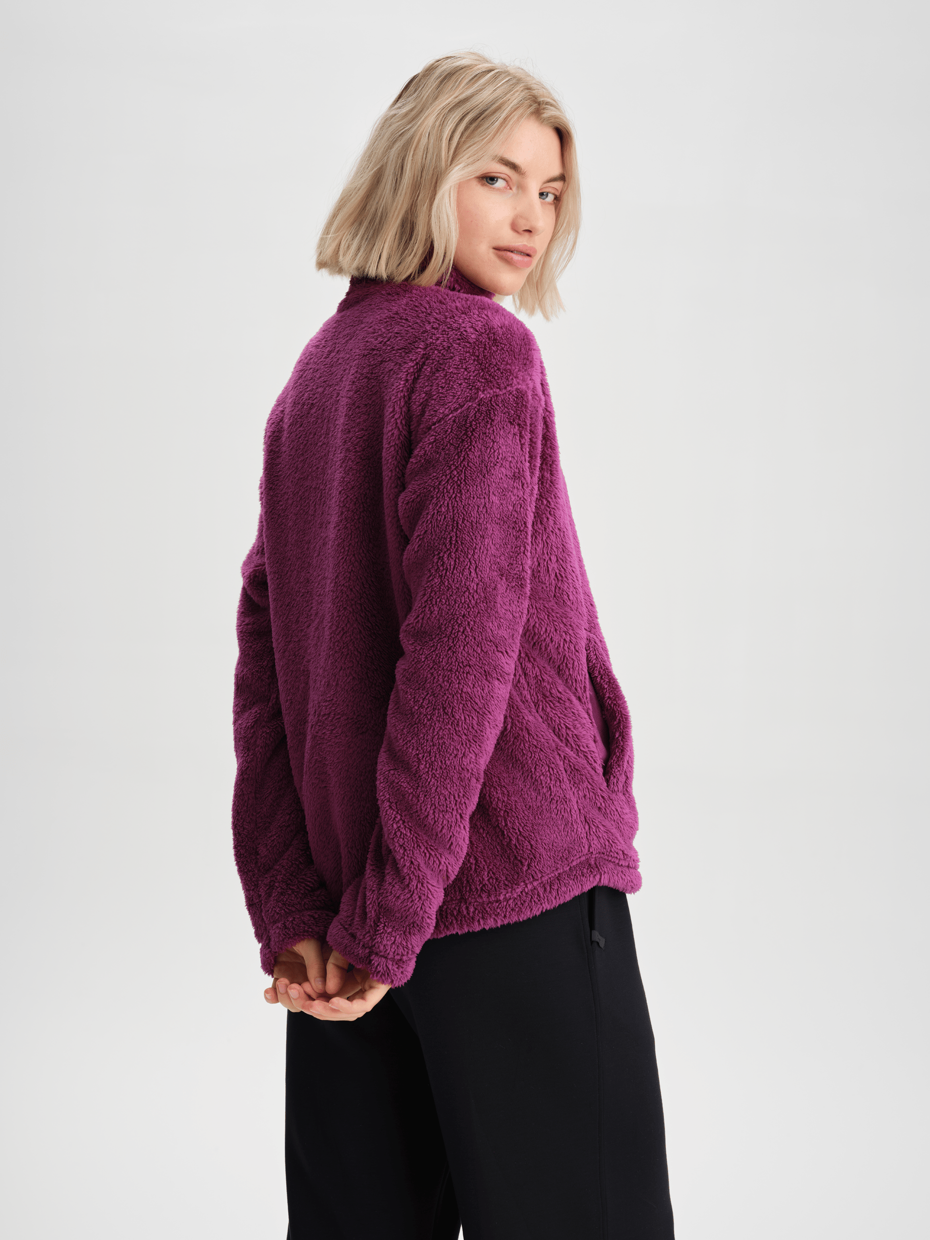 COZY PILE JACKET  DEEP MAGENTA Everest Pile Fleece