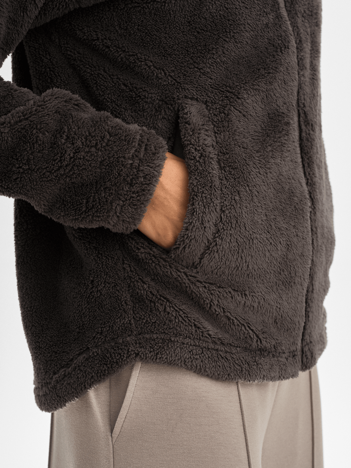 COZY PILE JACKET PLUM SLATE Everest Pile Fleece