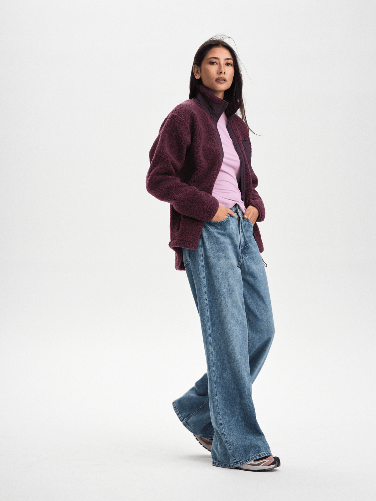 WILA PILE SHIRT MAUVE WINE Everest Pile Fleece