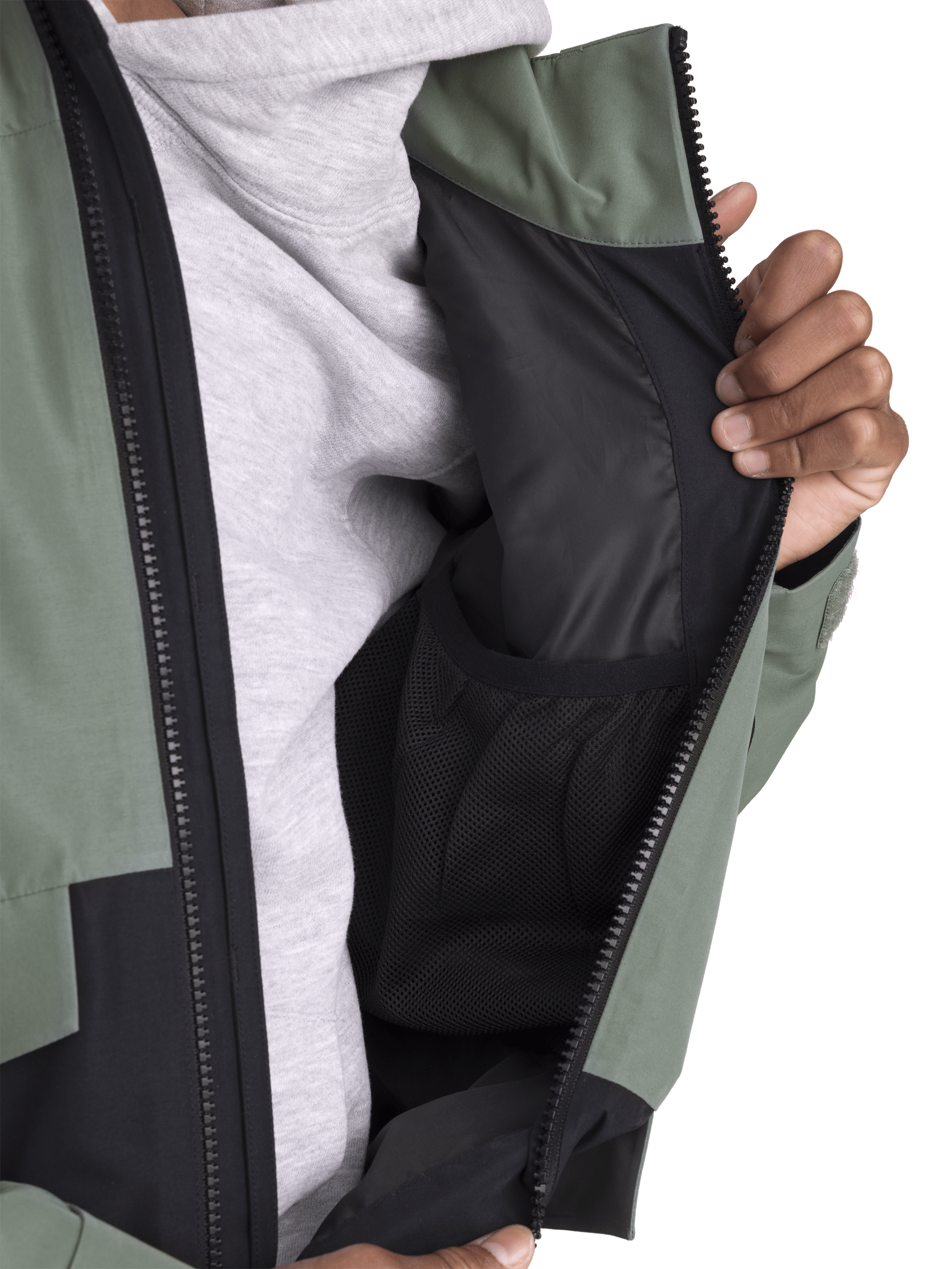 ALLROUND JACKE KHAKI GRÜN/SCHWARZ Everest Allwetterjacke