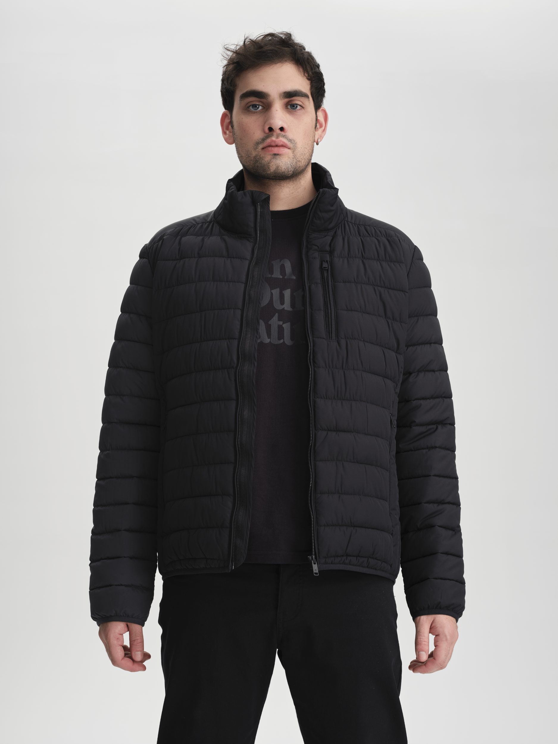 STONE LINER KURTKA CZARNA Everest Kurtka z podpinką