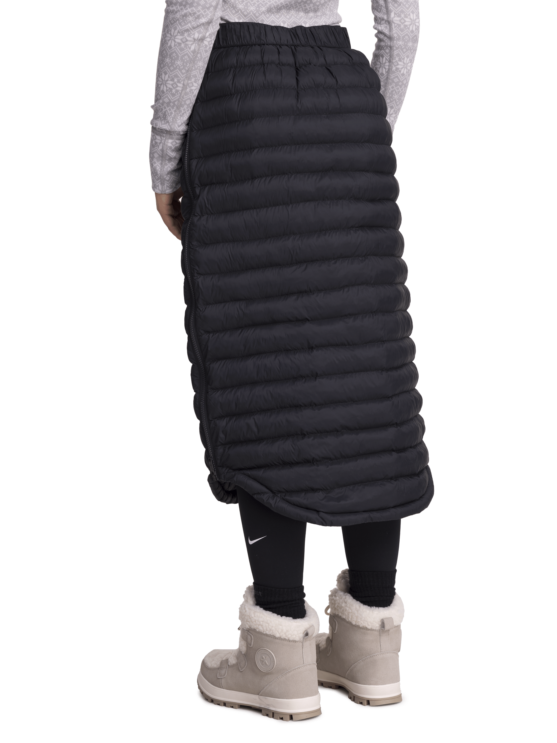 LONG QUILT SKIRT BLACK Everest Padded Skirt