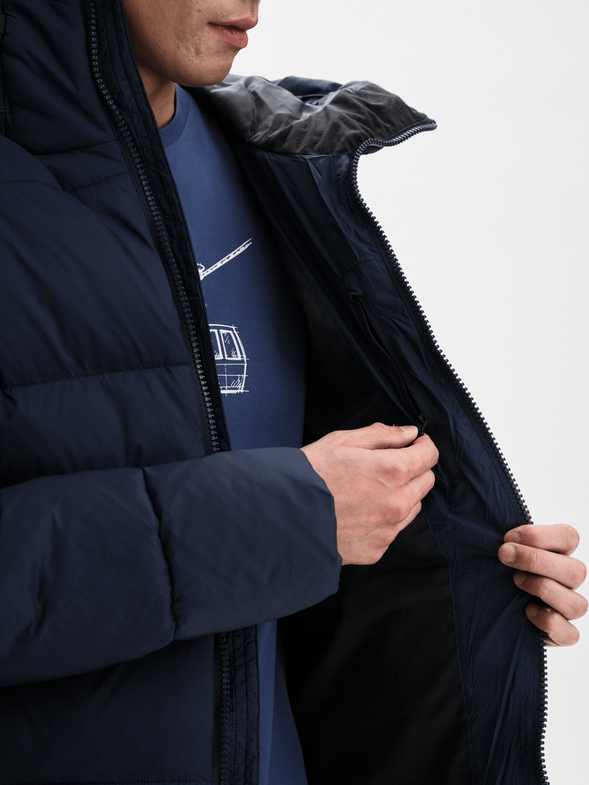 TETON JACKET NAVY Everest Padded Jacket