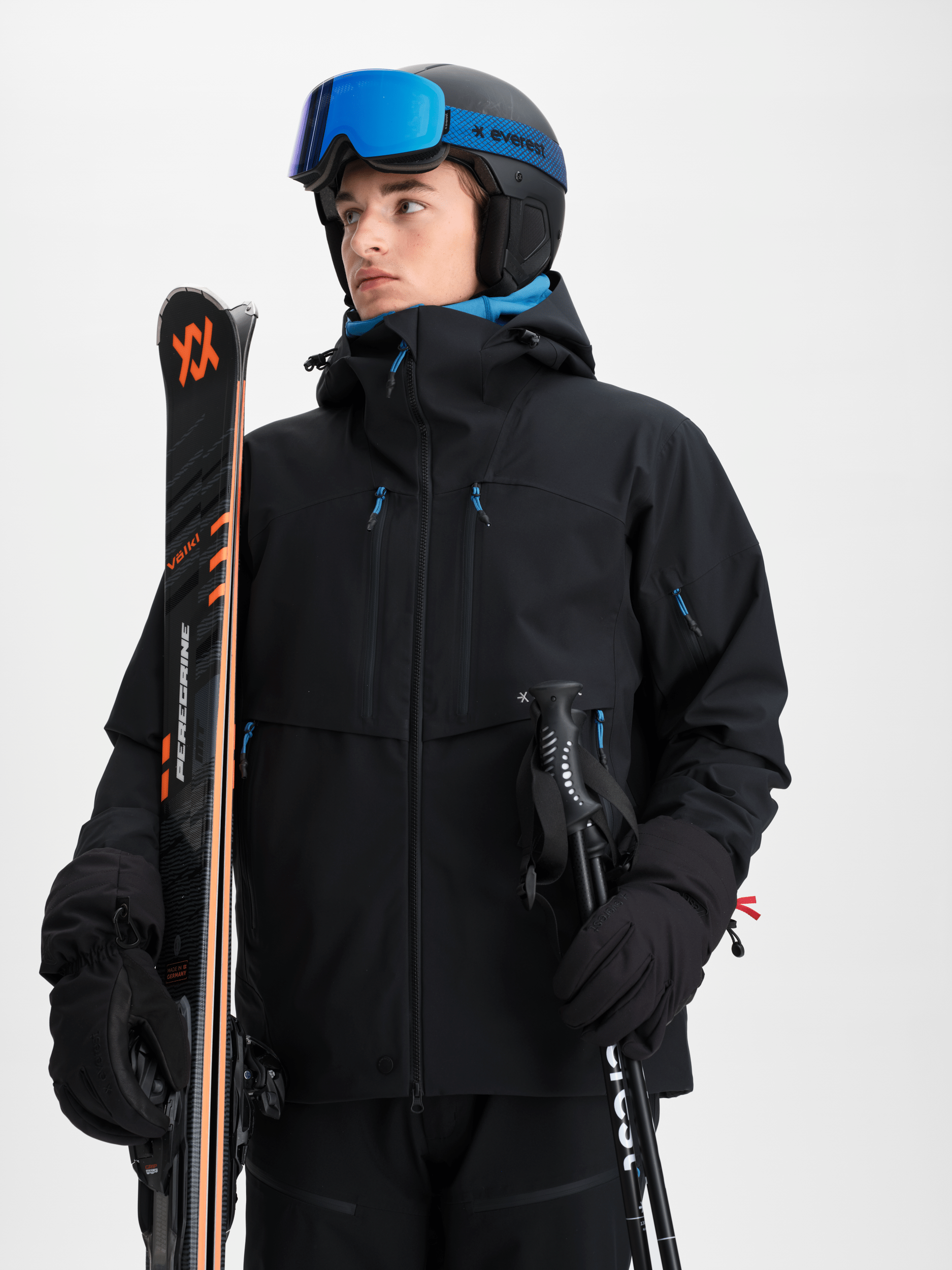 ICON 3-SCHICHT JACKE SCHWARZ/GLAZIAL Everest Ski- & Snowboardjacke
