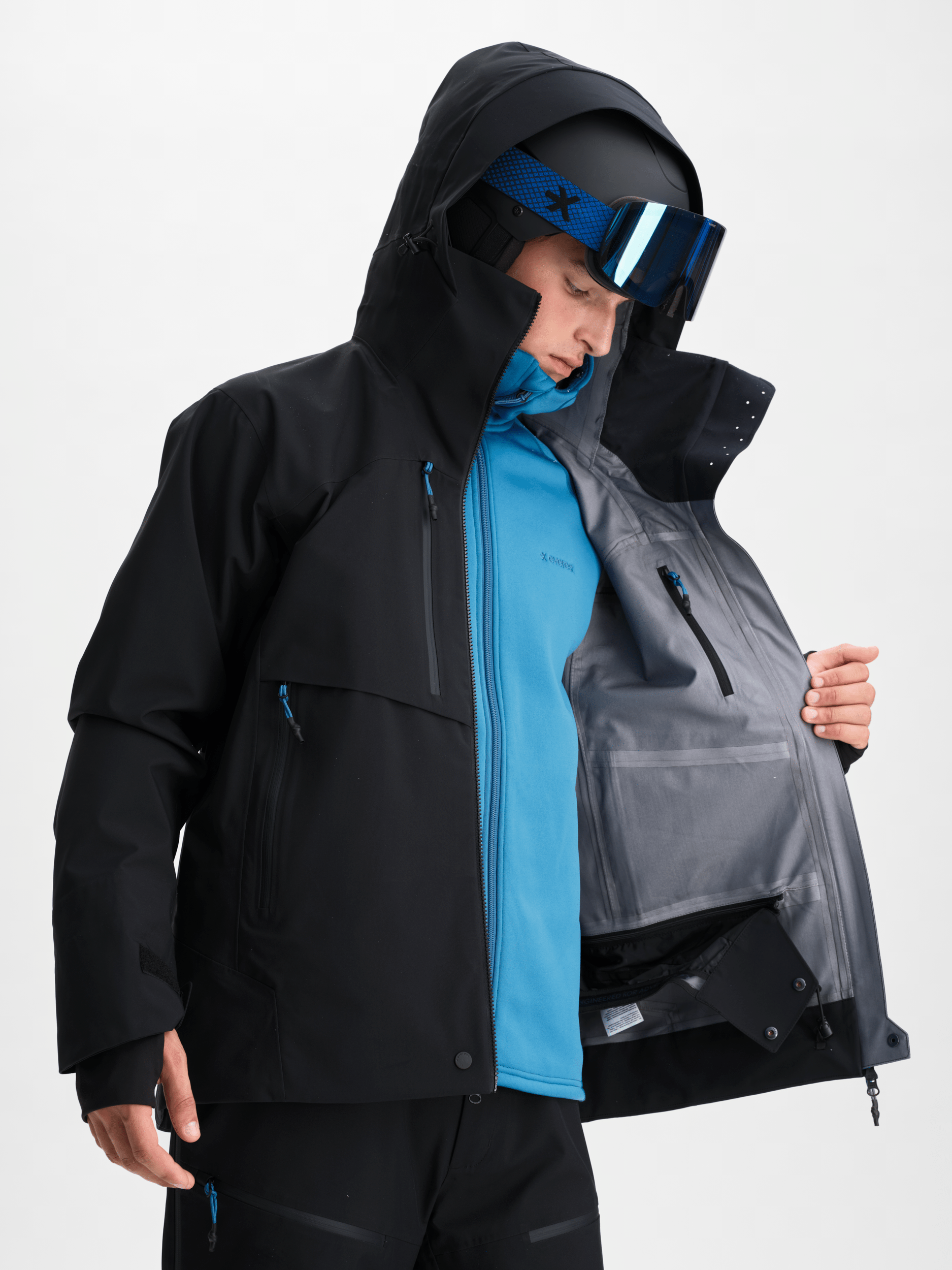 ICON 3-SCHICHT JACKE SCHWARZ/GLAZIAL Everest Ski- & Snowboardjacke