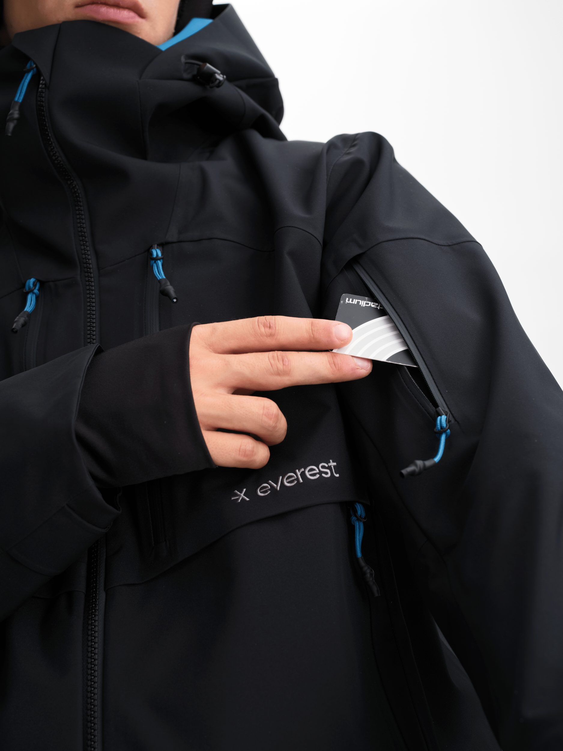 ICON 3-SCHICHT JACKE SCHWARZ/GLAZIAL Everest Ski- & Snowboardjacke