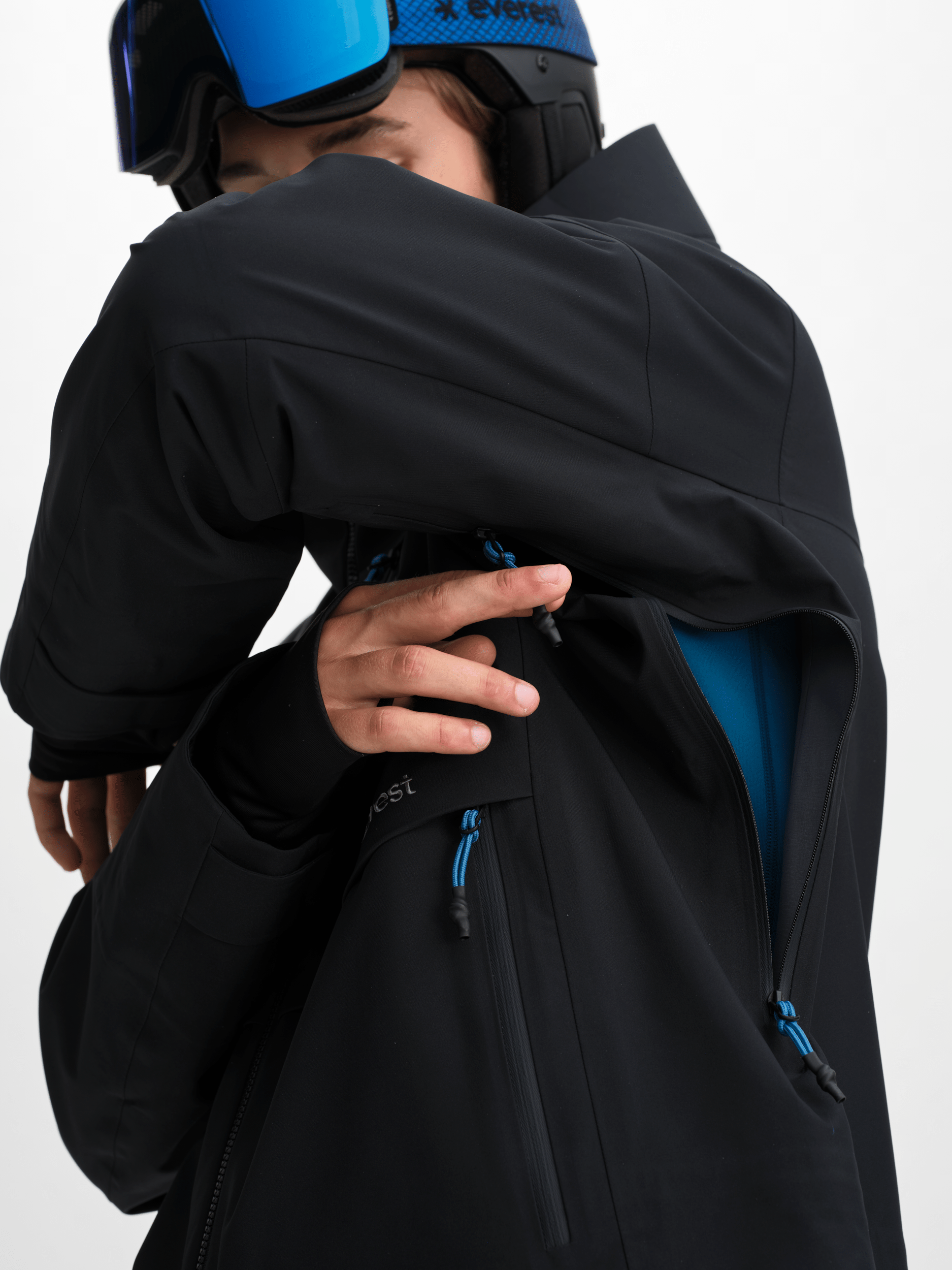 ICON 3 LAYER JACKET BLACK/GLACIER Everest Ski & Snowboard Jacket