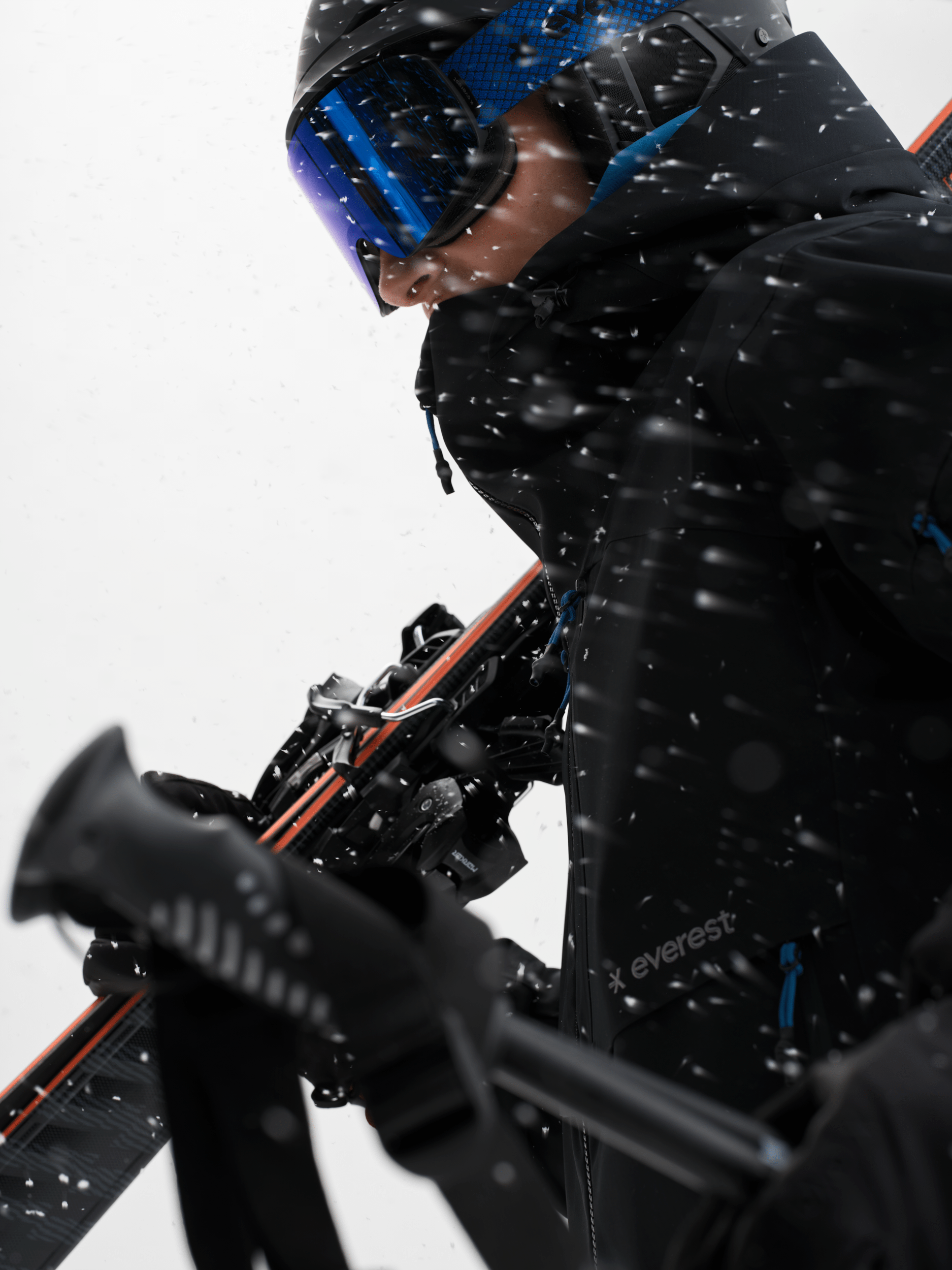 ICON 3-SCHICHT JACKE SCHWARZ/GLAZIAL Everest Ski- & Snowboardjacke