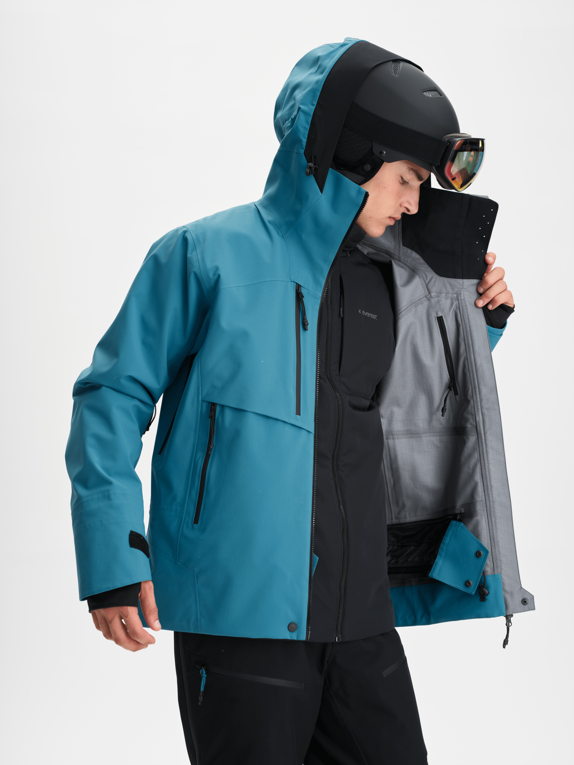 ICON 3-LAGEN-JACKE GLACIER BLAU Everest Ski- & Snowboardjacke