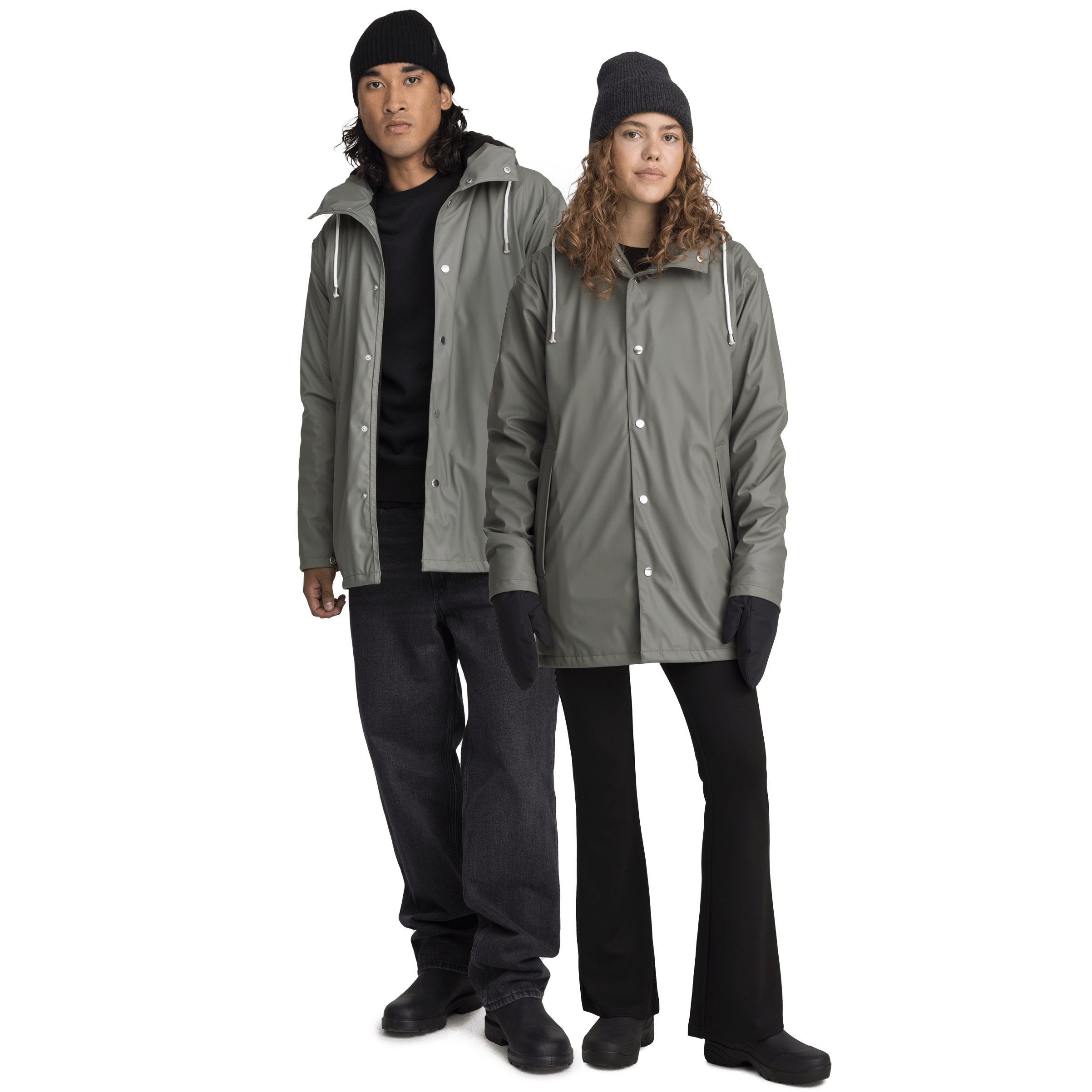 RAIN WARM COAT KHAKI GREY Everest All Weather Coat