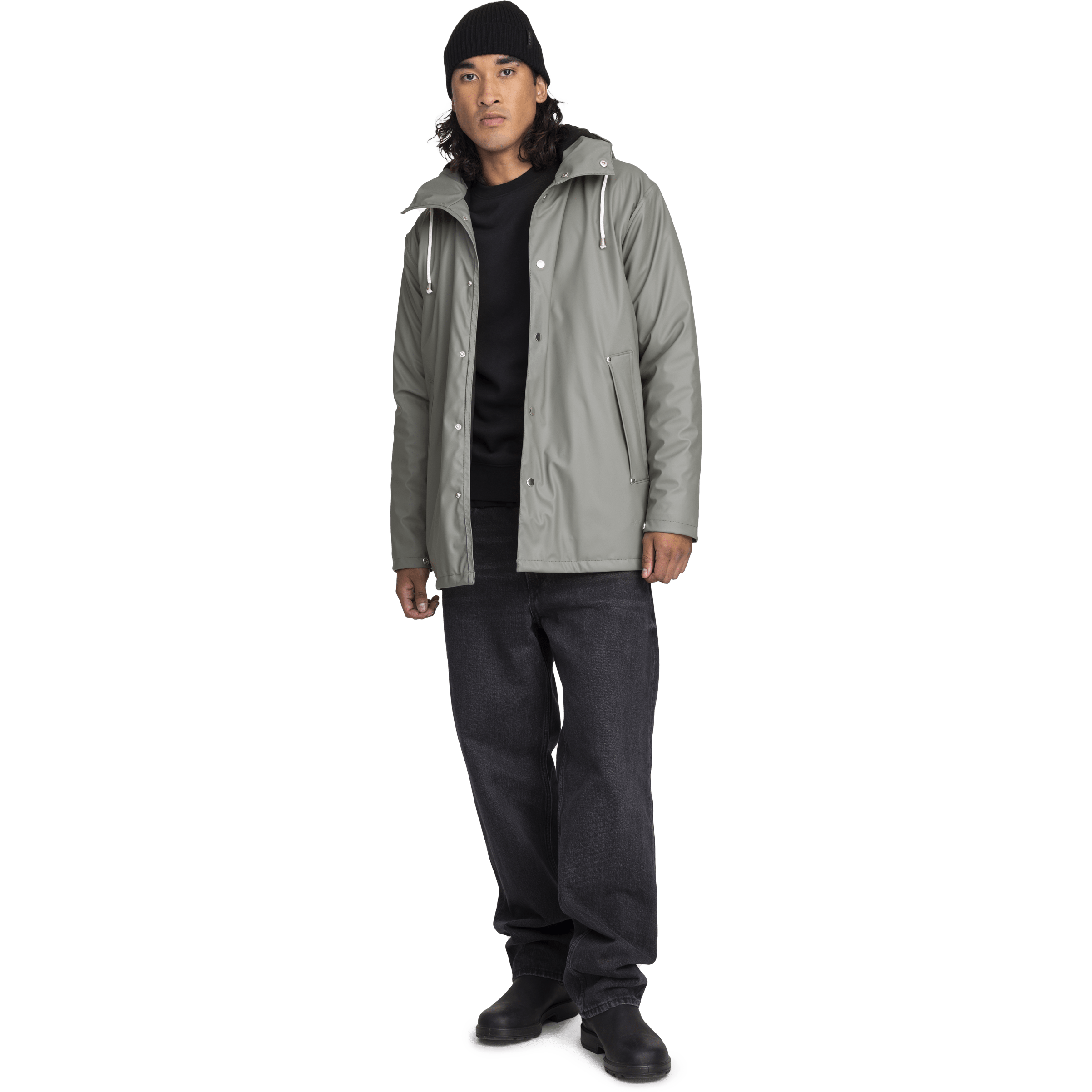 RAIN WARM COAT KHAKI GREY Everest All Weather Coat